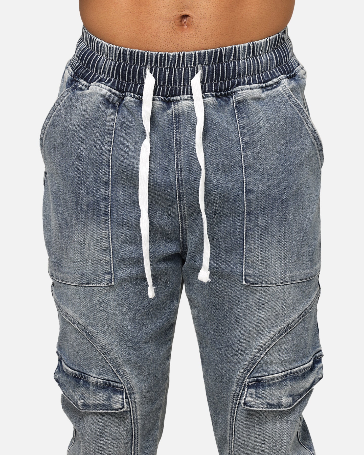 Saint Morta Aera Denim Joggers Dirty Denim - Image 7