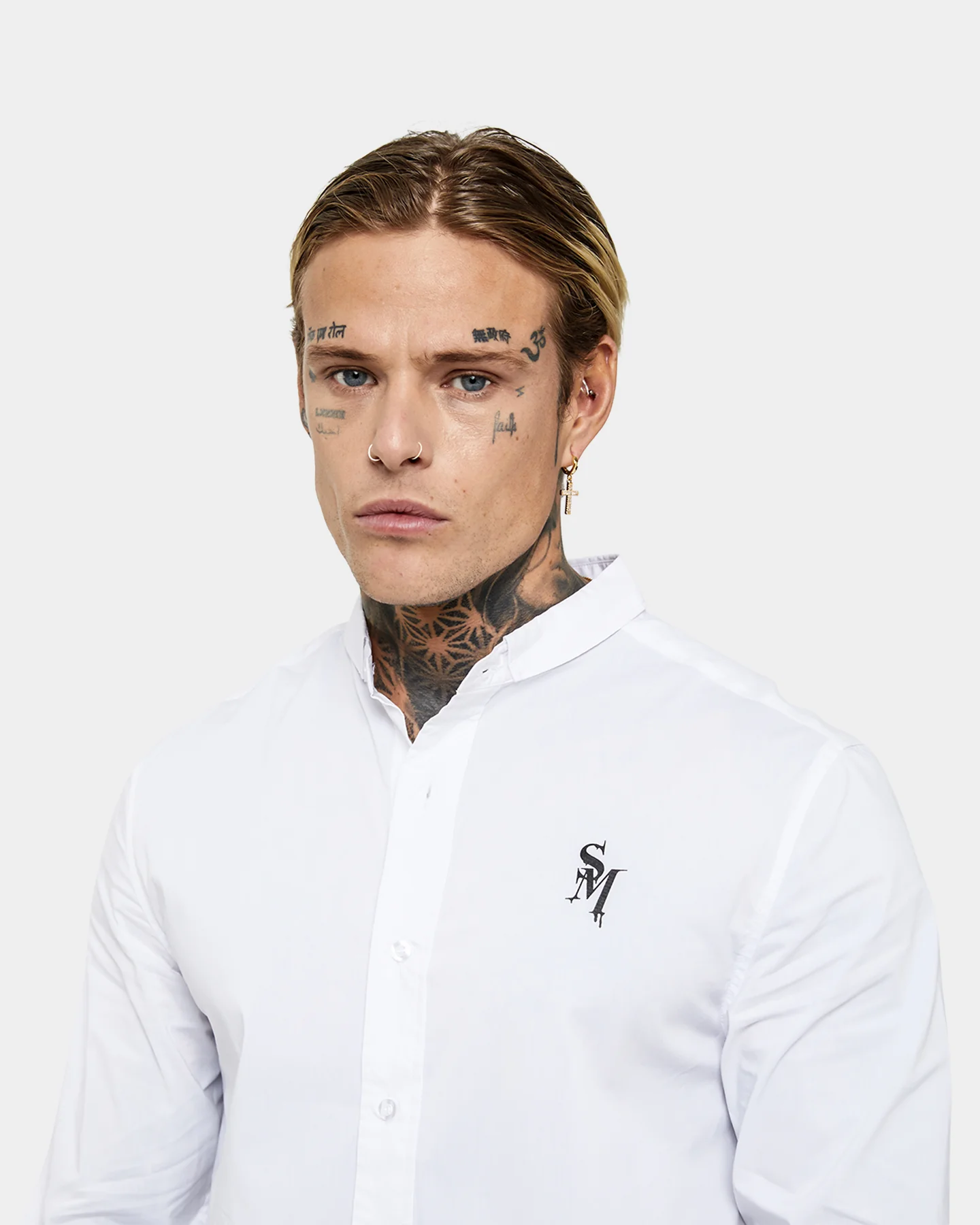 Saint Morta Alpha Horoma Slim Fit Shirt White - Image 6