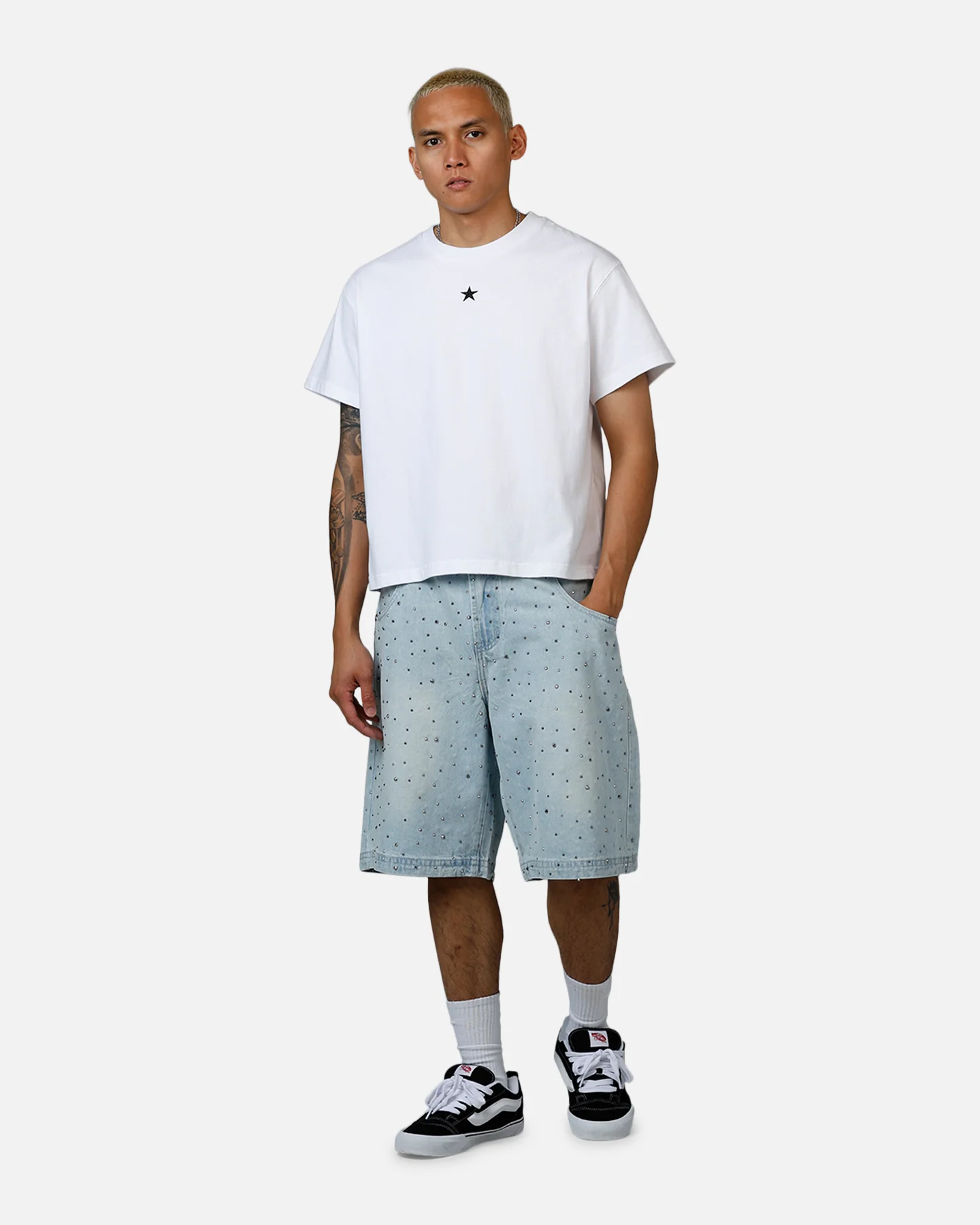 Saint Morta Amplus Glamourama Jorts Blue Dust - Image 2