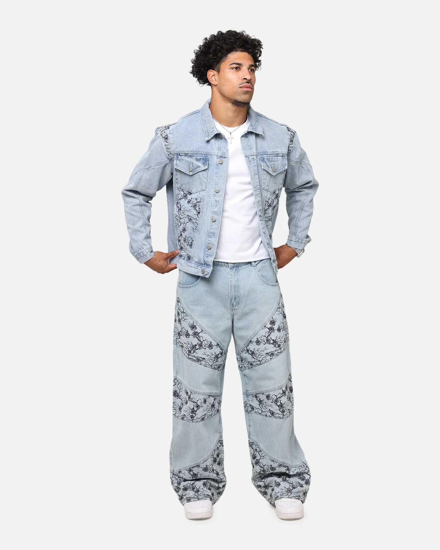 Saint Morta Amplus Poison Ivy Panel Jeans Mid Blue - Image 2