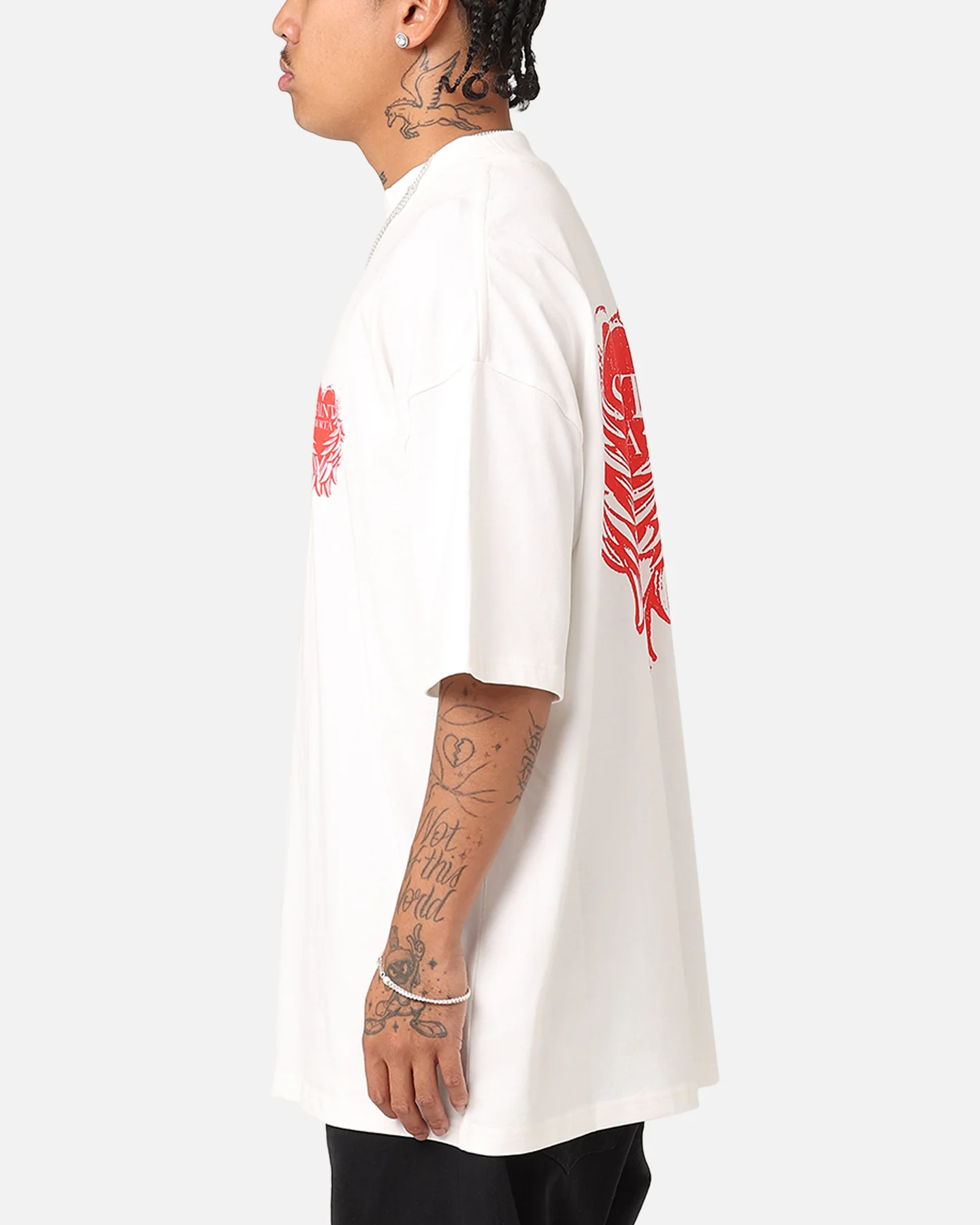 Saint Morta Angelic Heart T-Shirt Off White - Image 6