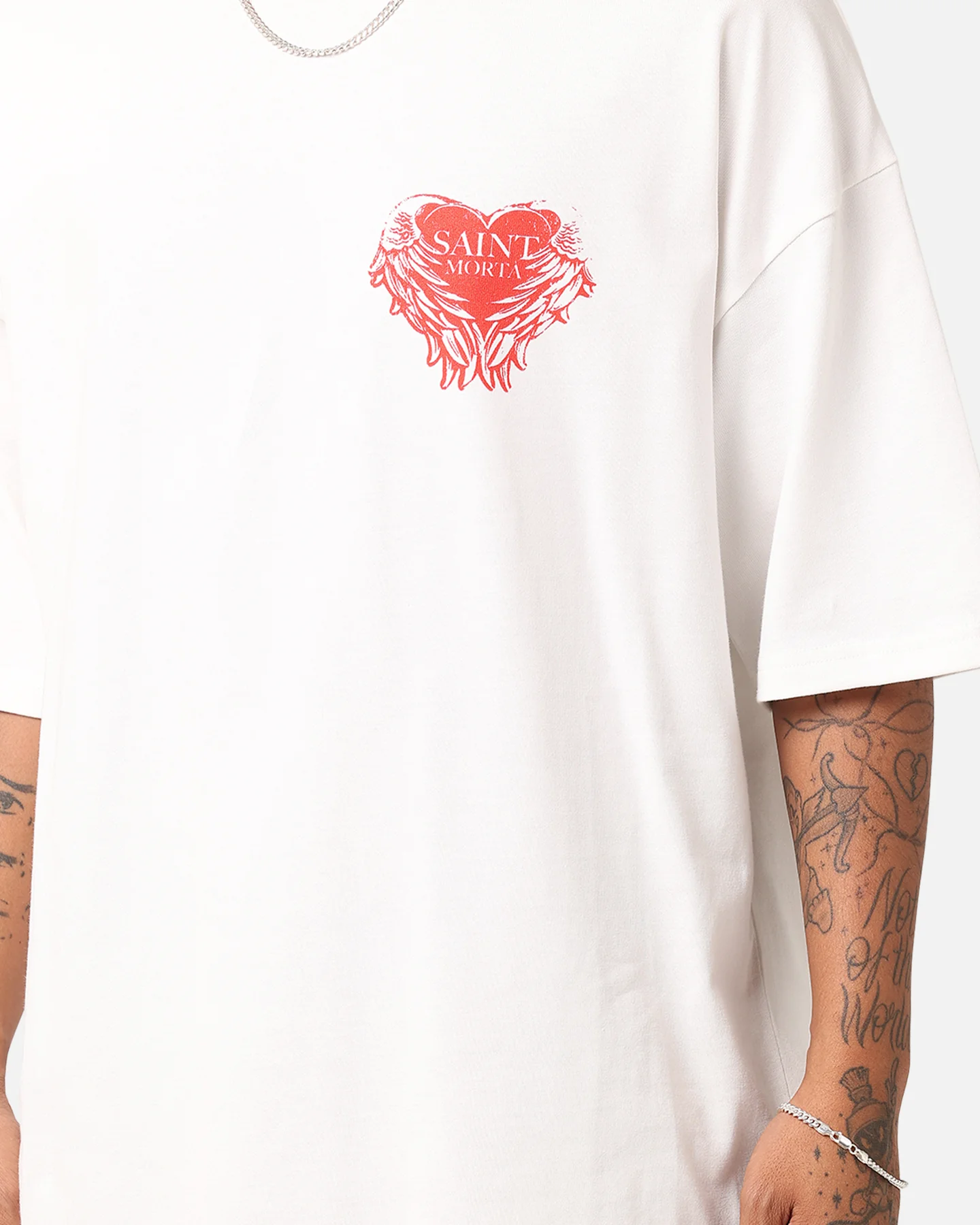 Saint Morta Angelic Heart T-Shirt Off White - Image 7