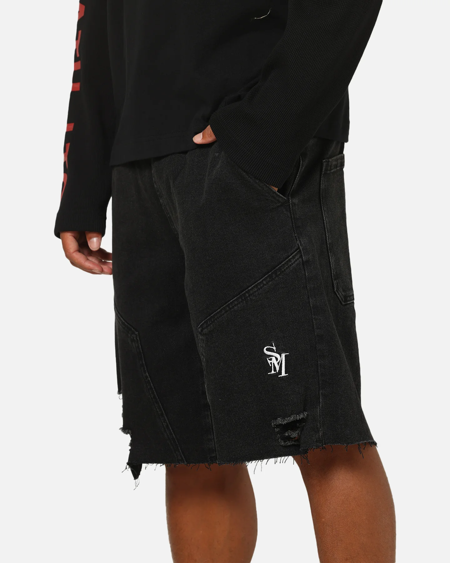 Saint Morta Annex Baggy Jorts Black Shadow - Image 3