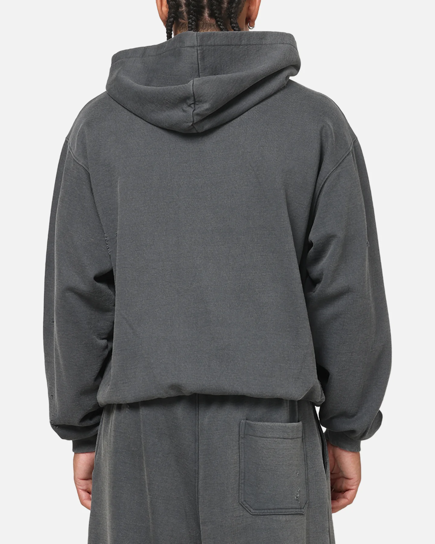 Saint Morta Apocalypse Boxy Hoodie Washed Charcoal - Image 3
