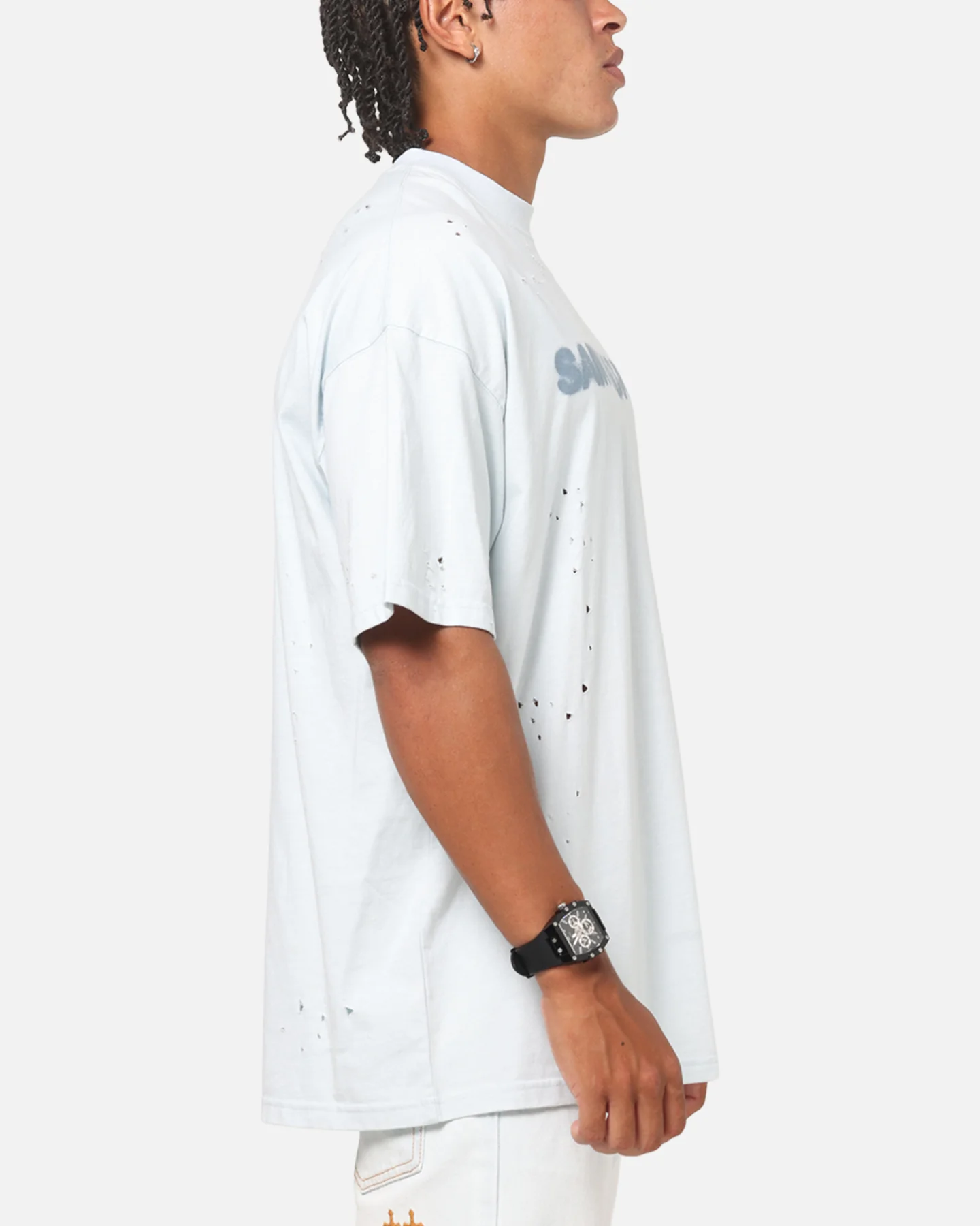 Saint Morta Apocalypse Boxy T-Shirt Washed Blue - Image 4