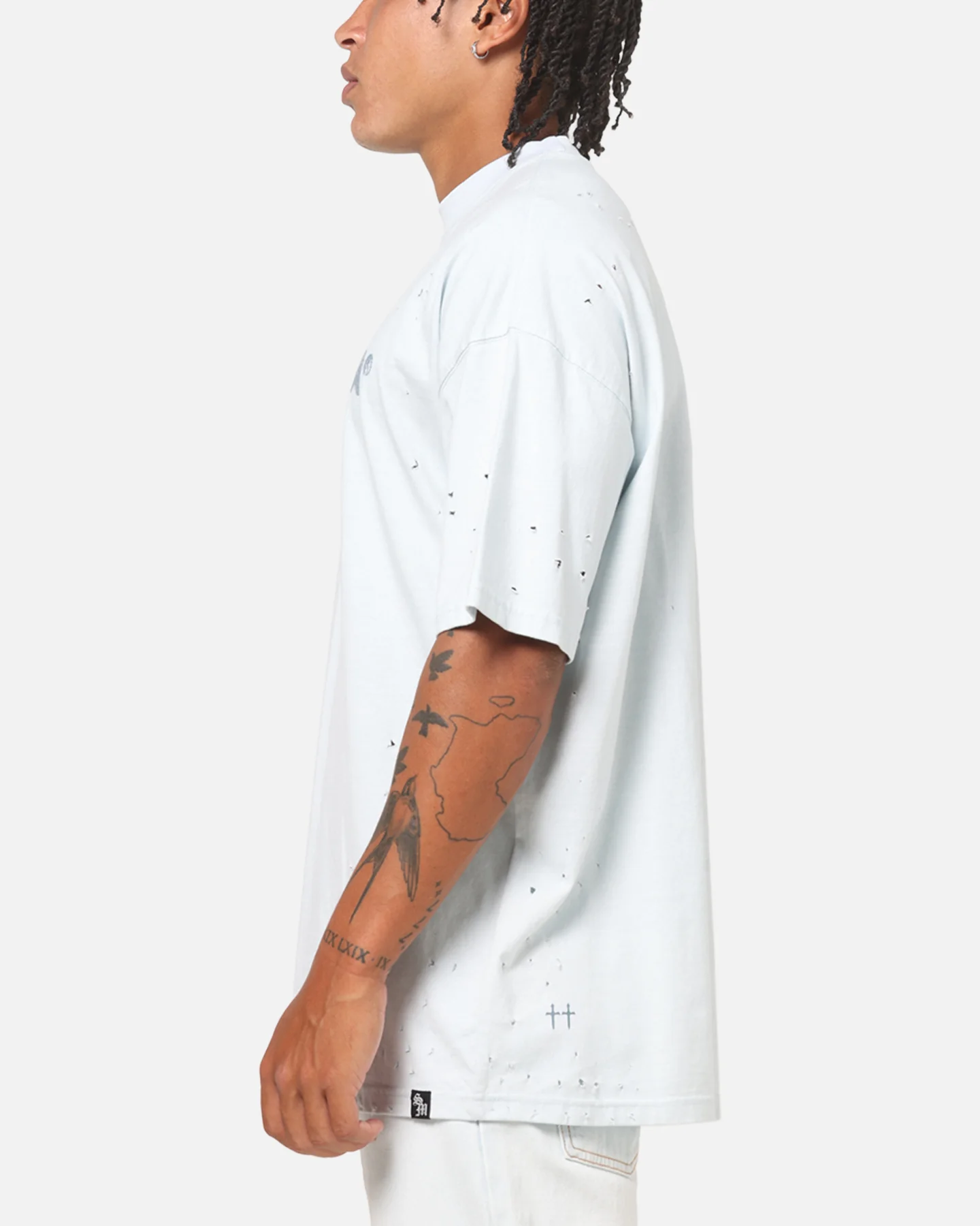 Saint Morta Apocalypse Boxy T-Shirt Washed Blue - Image 5