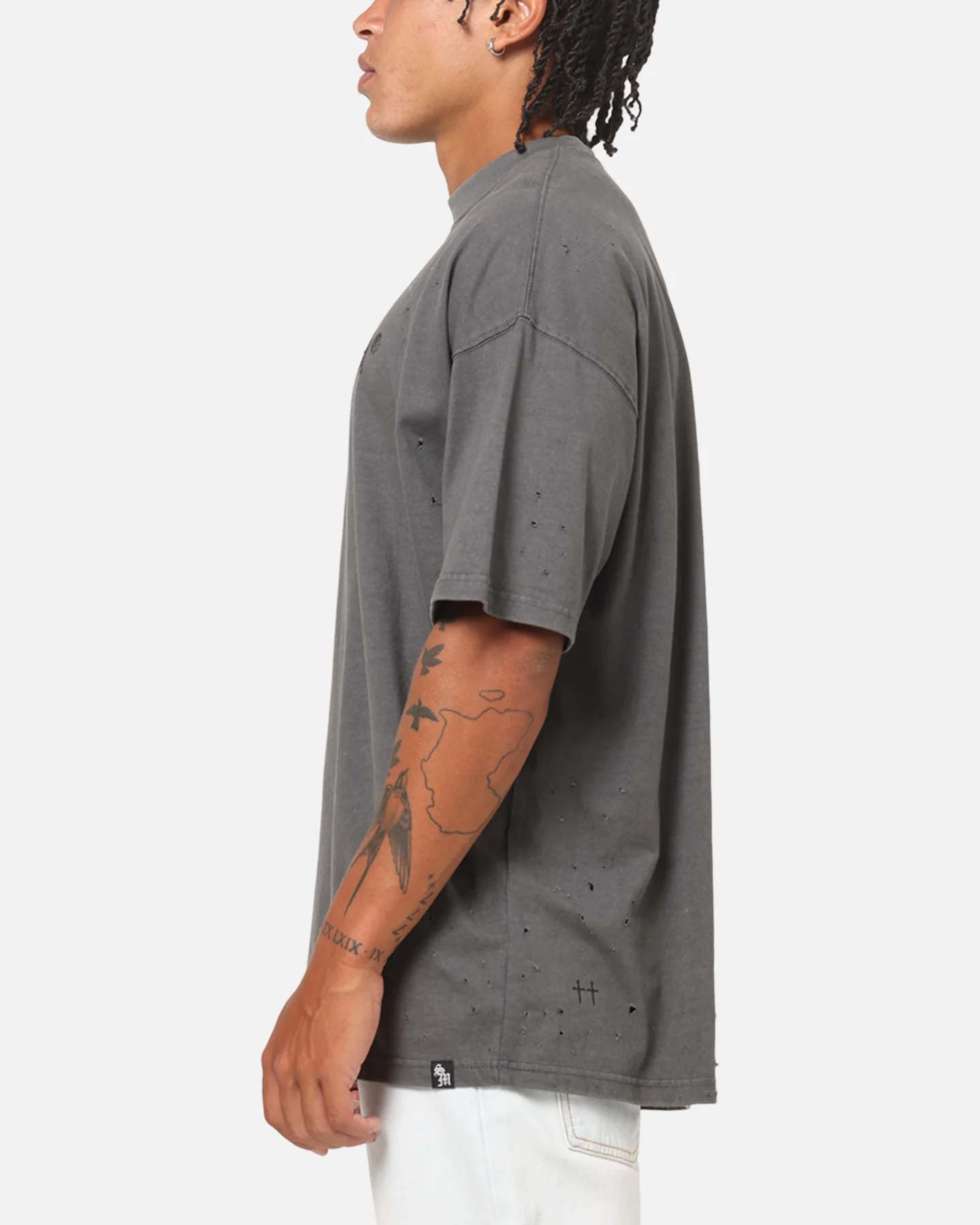 Saint Morta Apocalypse Boxy T-Shirt Washed Charcoal - Image 5