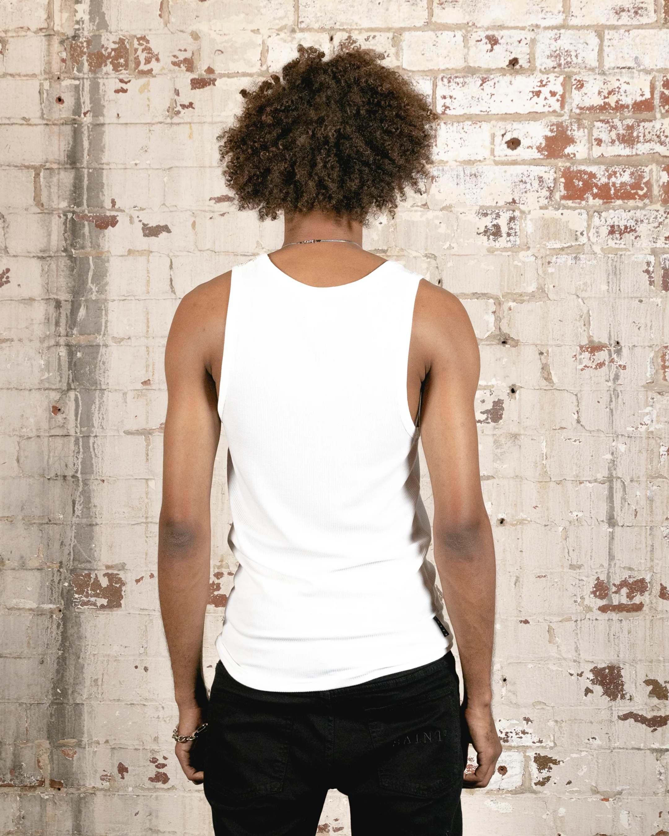 Saint Morta Arvina Waffle Singlet White - Image 12