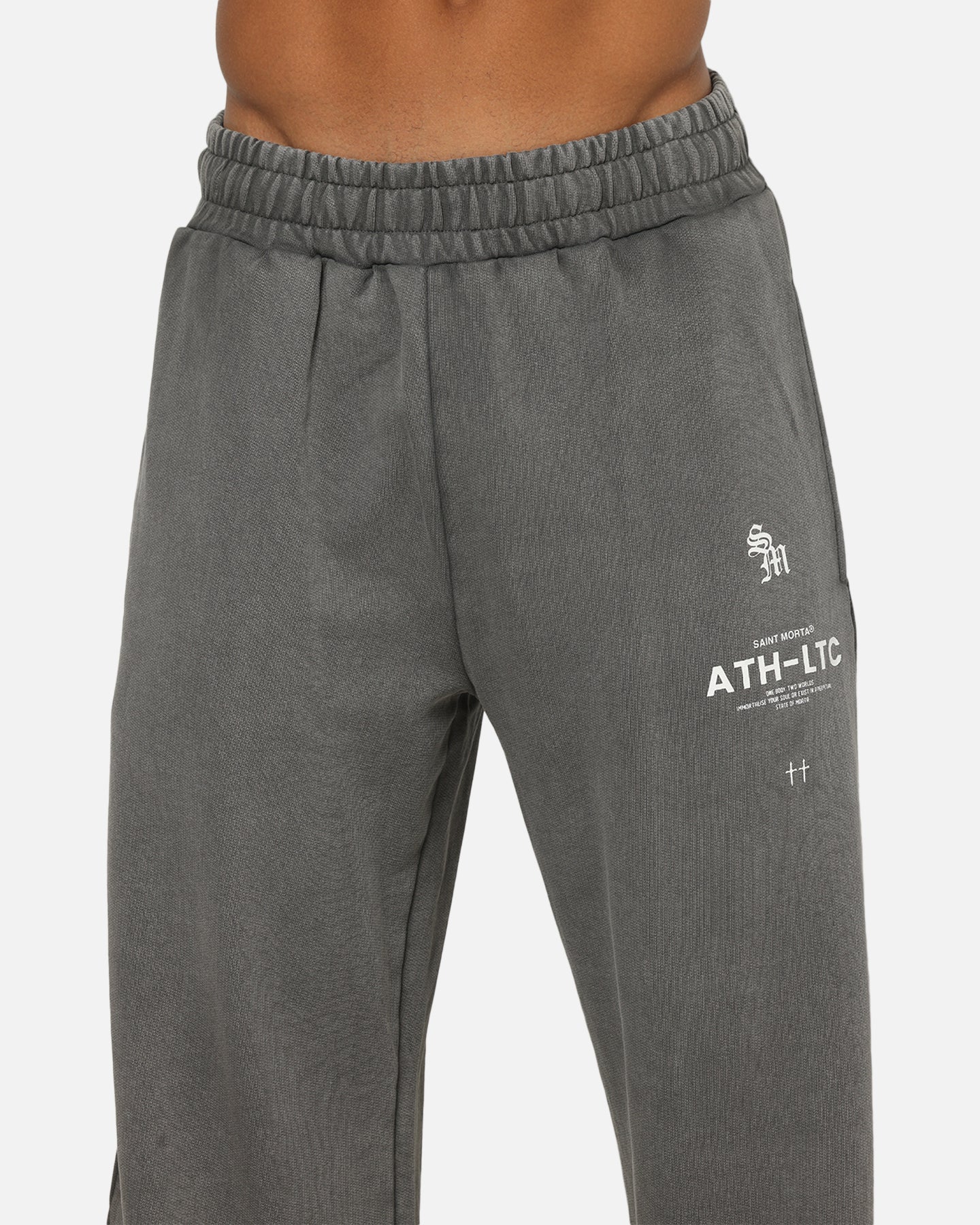 Saint Morta Athletc Sweatpants Washed Charcoal - Image 7