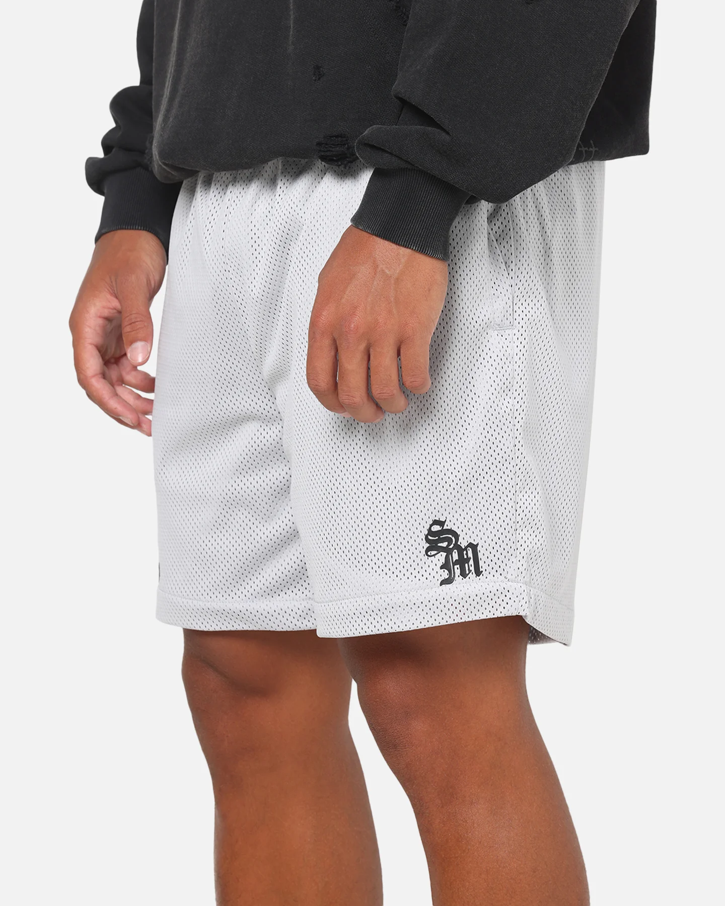 Saint Morta Athltc Mesh Shorts Grey - Image 3