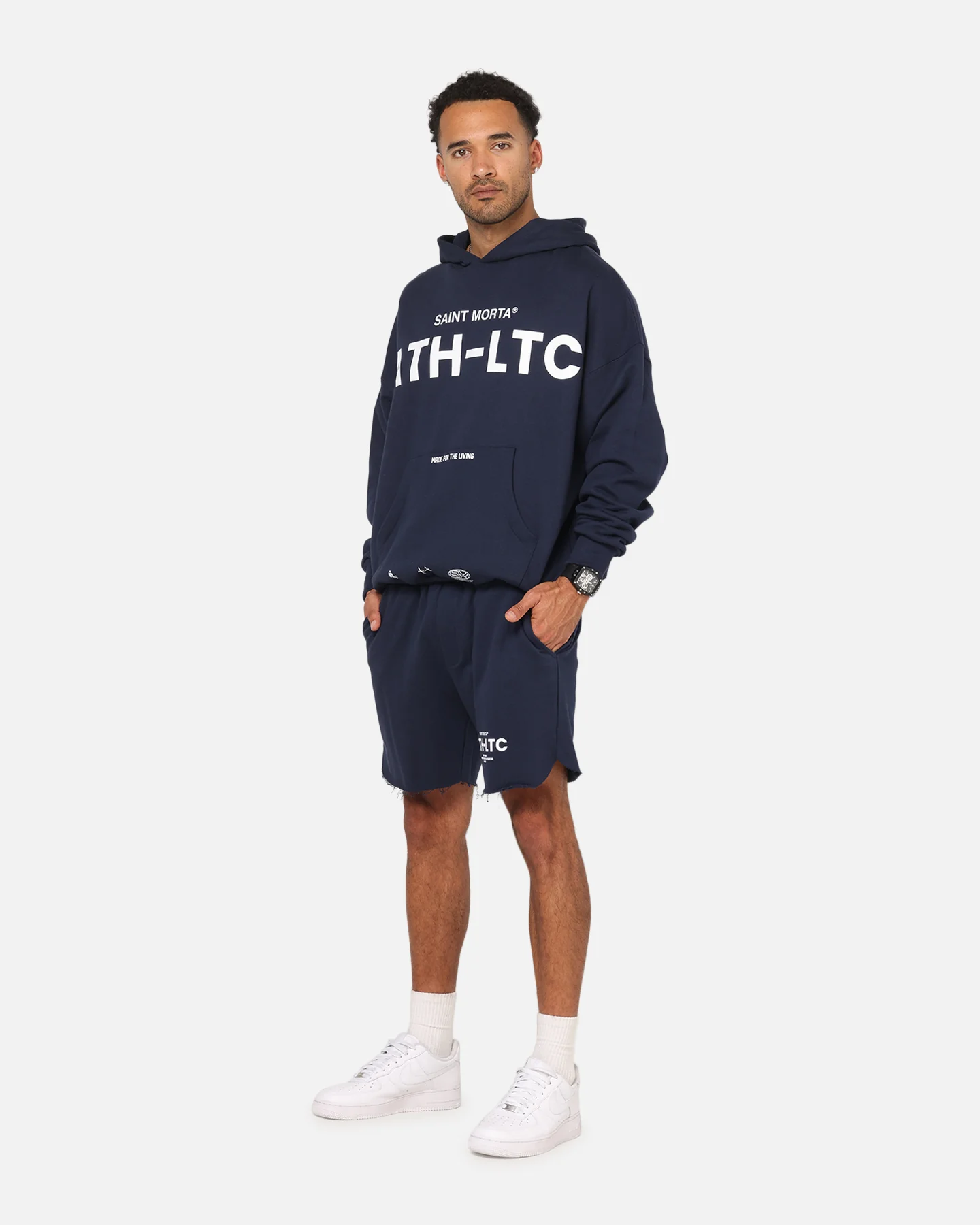 Saint Morta Athltc Sweat Shorts Dark Royal - Image 2