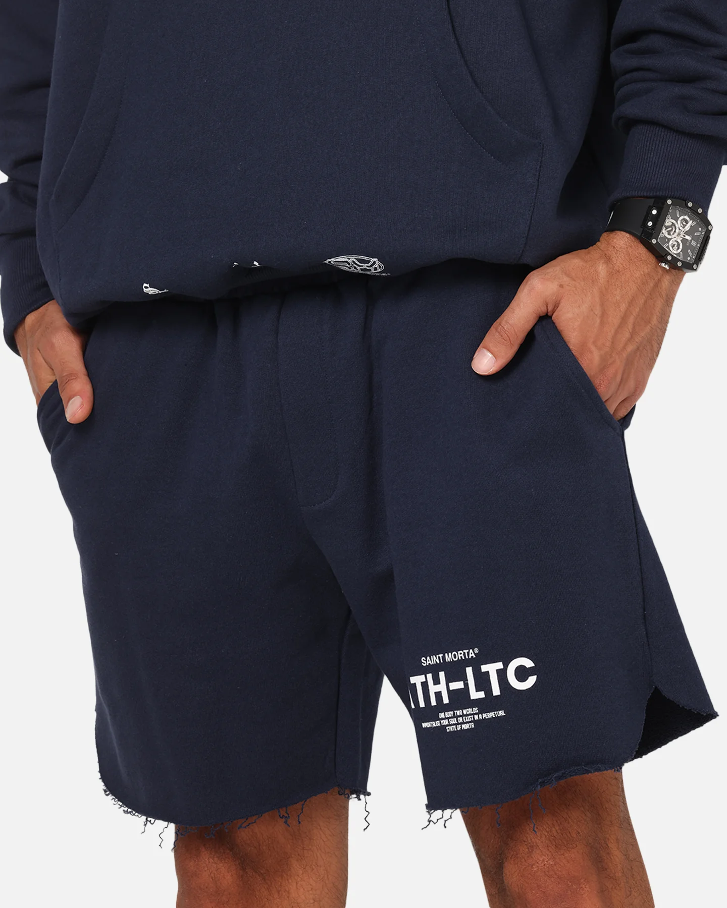 Saint Morta Athltc Sweat Shorts Dark Royal - Image 3
