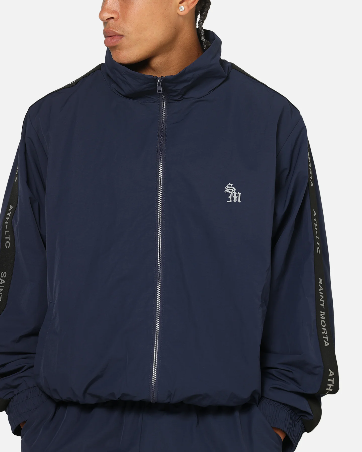 Saint Morta Athltc Zip Jacket Dark Royal/White - Image 8