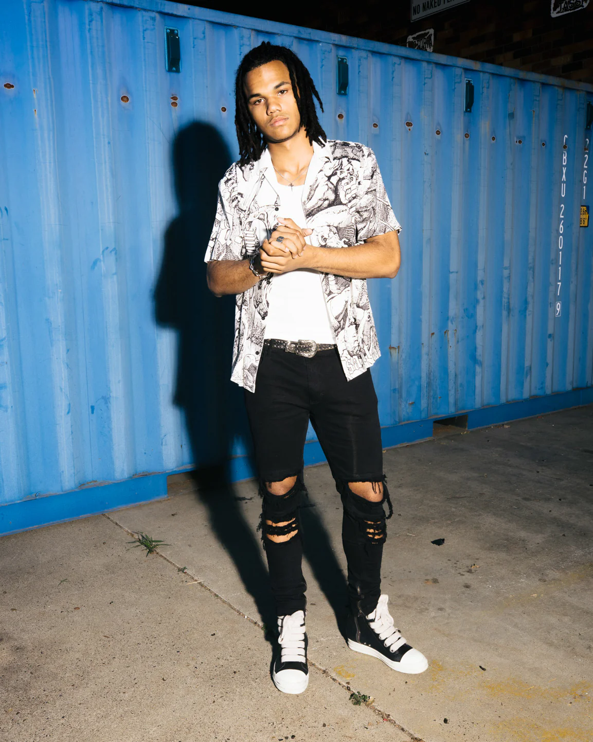 Saint Morta Babylon Short Sleeve Shirt Black/White - Image 2