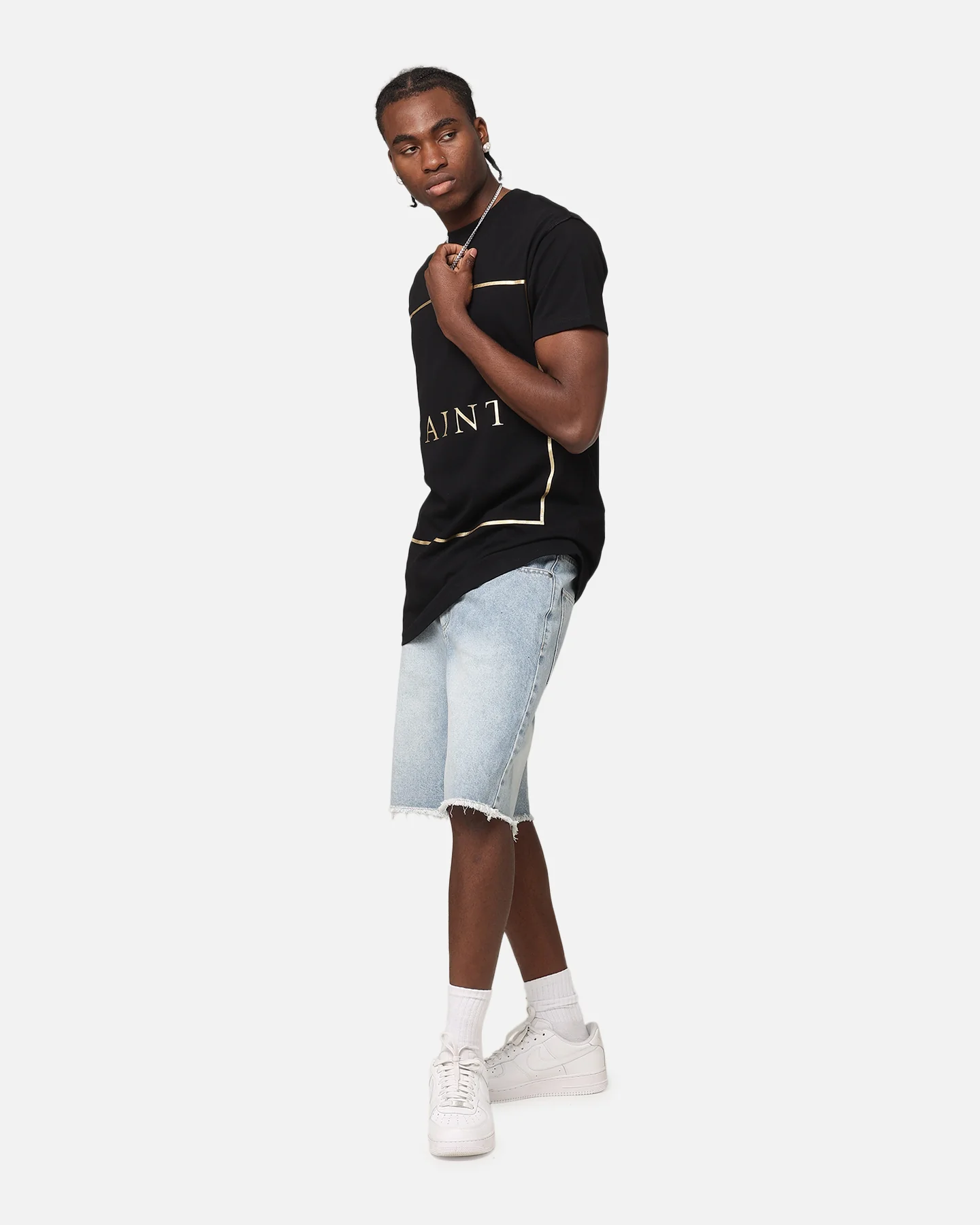 Saint Morta Baggy Denim Shorts Superwash Blue - Image 2