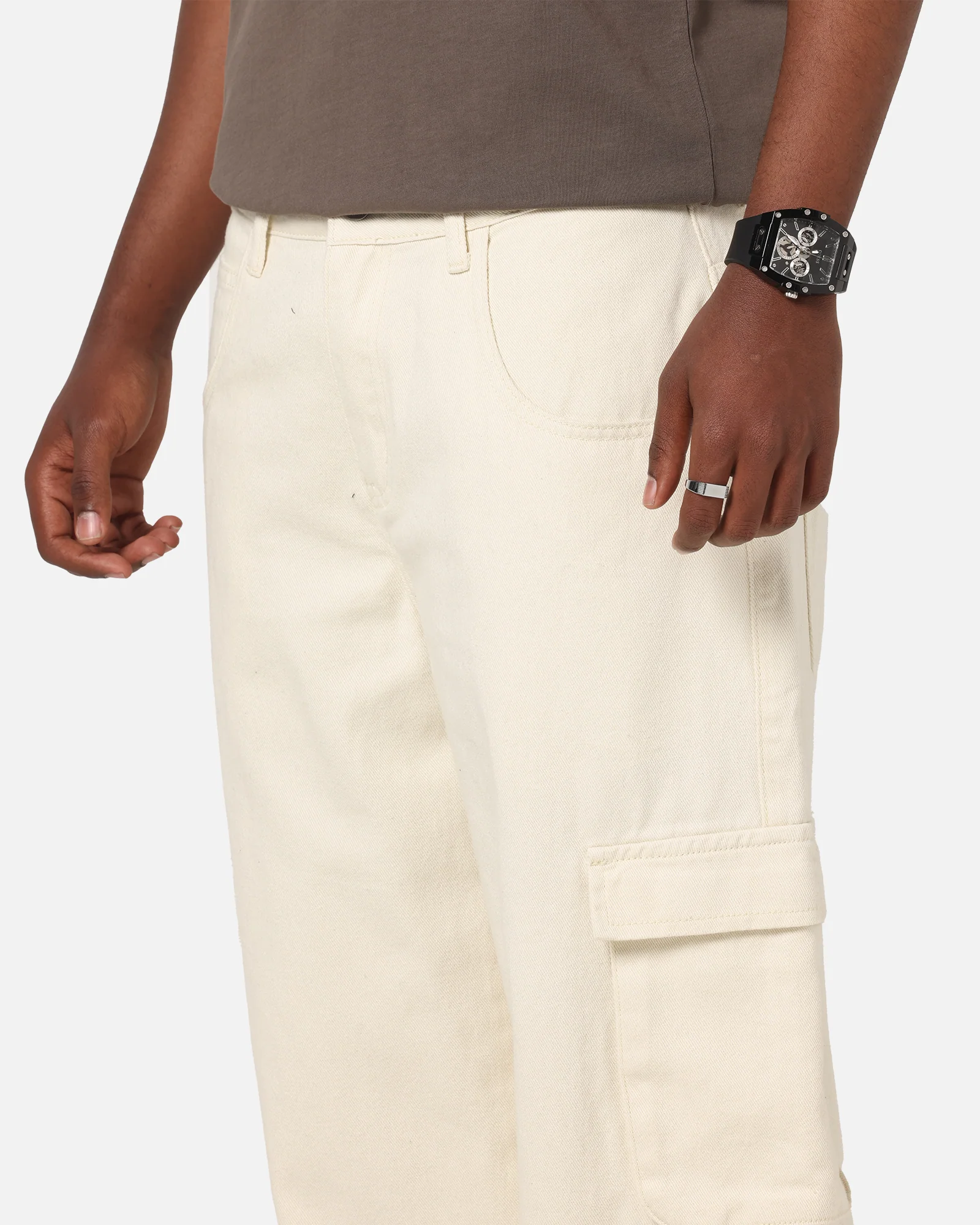Saint Morta Baggy Workwear Jean Antique White - Image 3