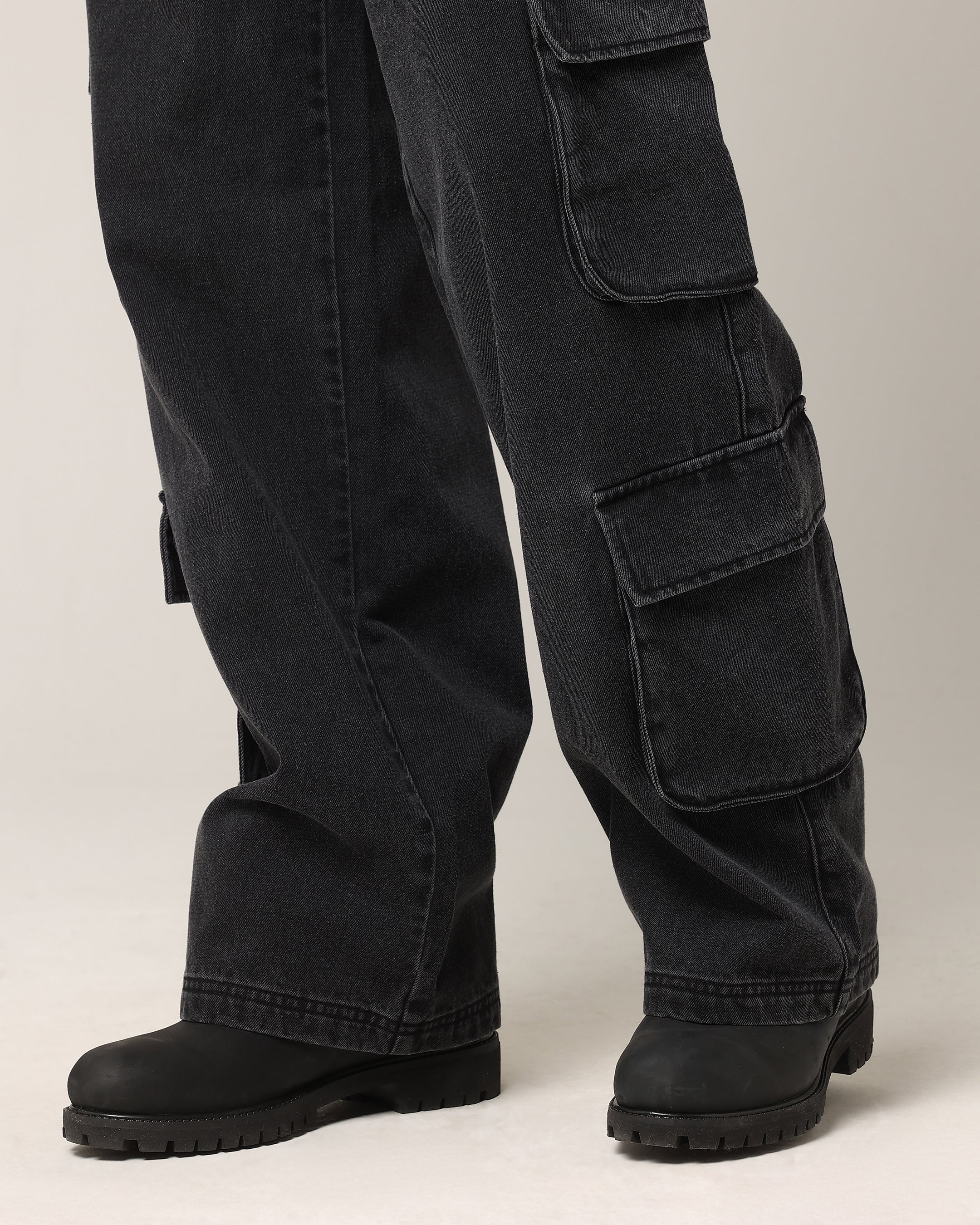 Saint Morta Baggy Workwear Jean Black Shadow - Image 3