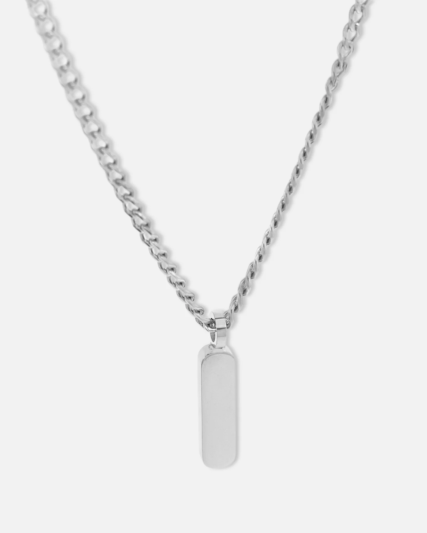 Saint Morta Bar Totem Pendant Chain White Gold - Image 5