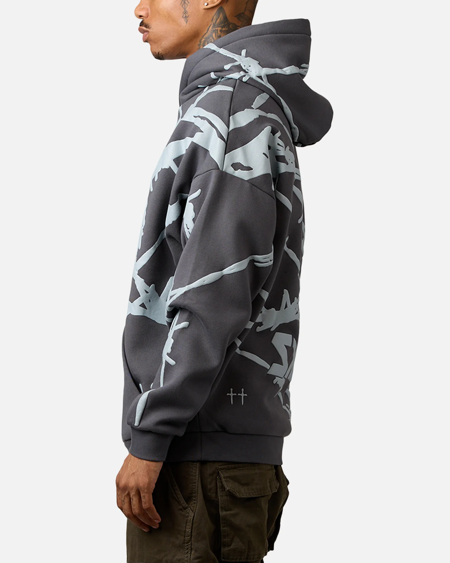 Saint Morta Barberry Boxy Hoodie Dark Grey - Image 5