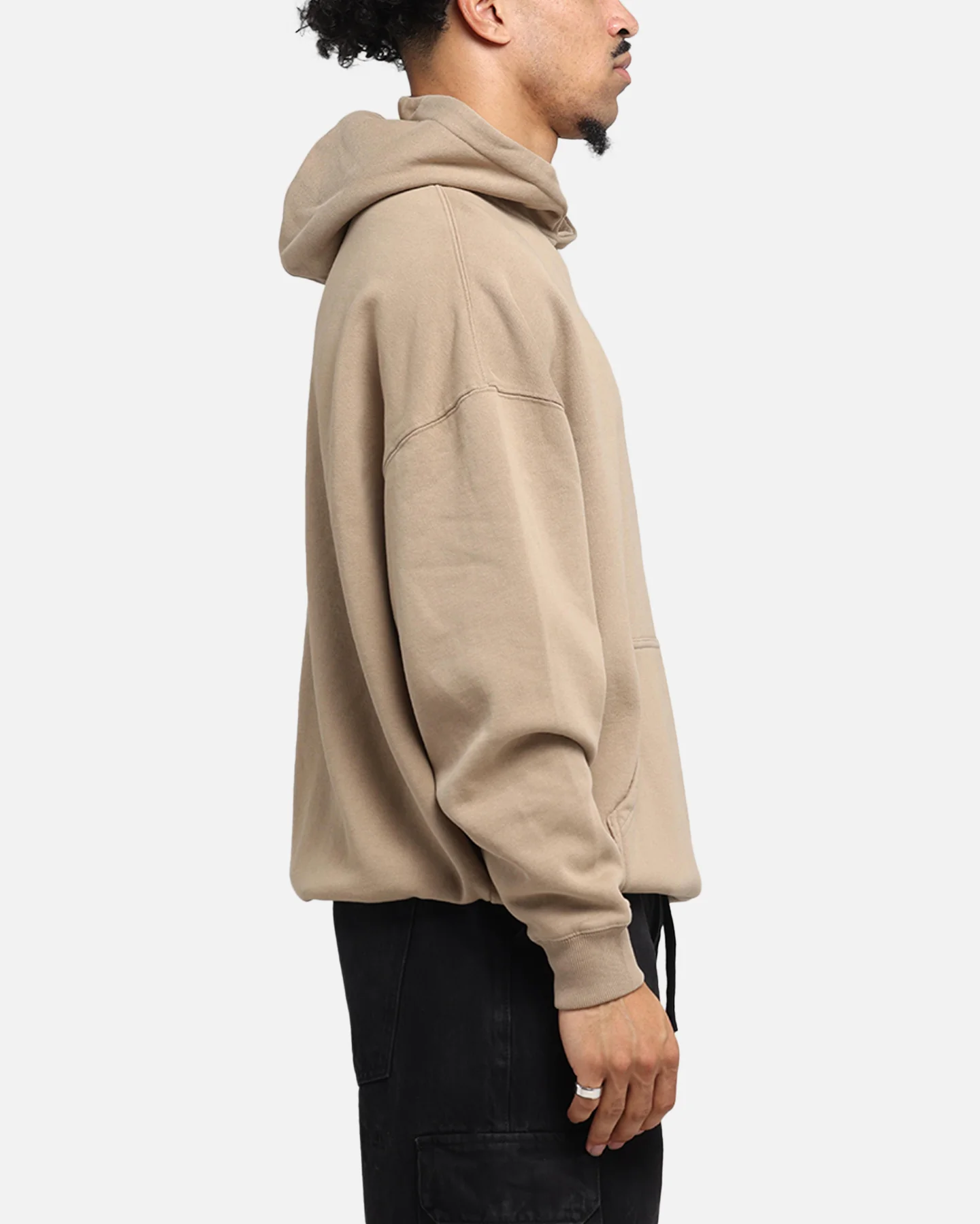 Saint Morta Black Doves Boxy Hoodie Tan - Image 4