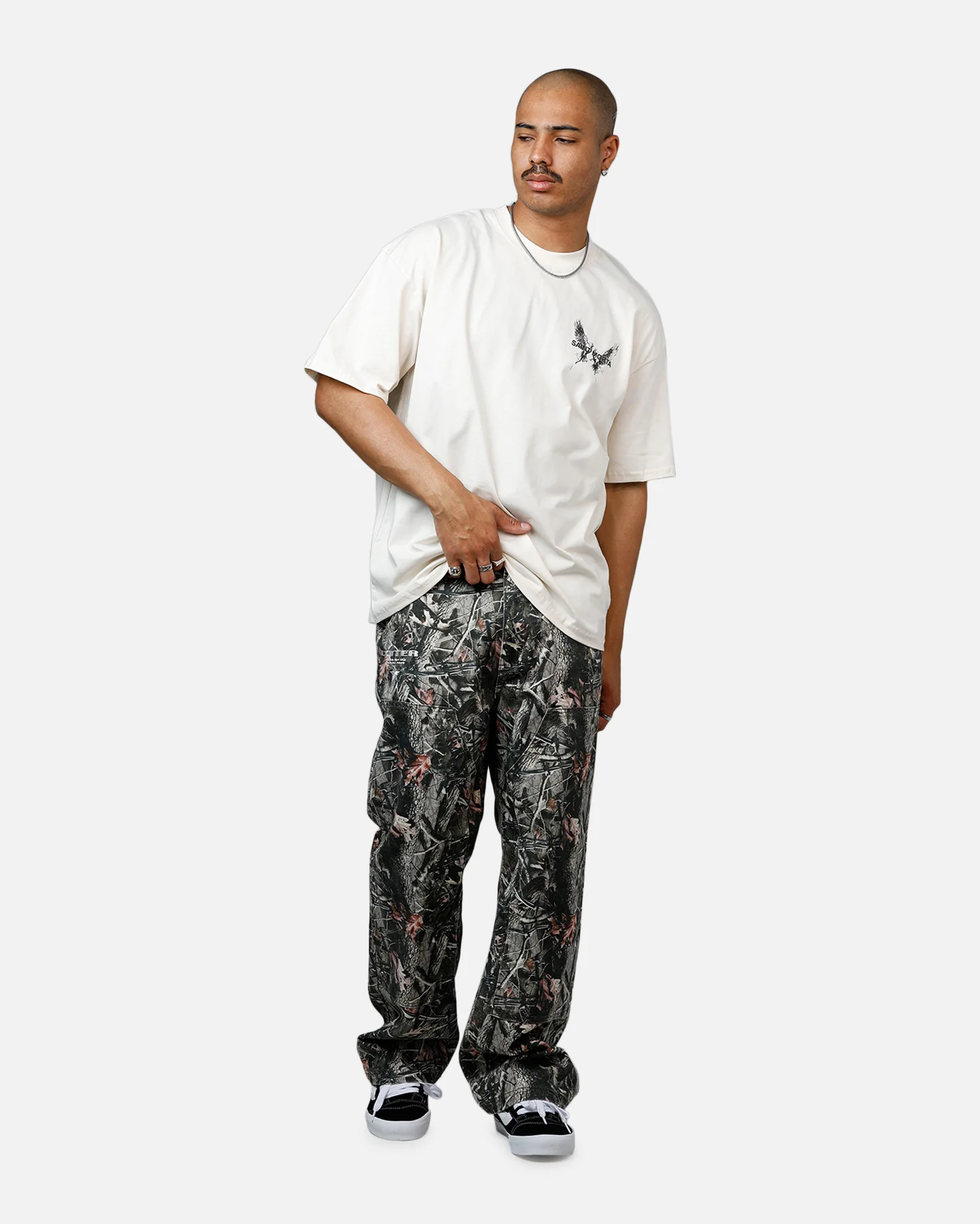 Saint Morta Black Doves Heavyweight T-Shirt Off White - Image 3