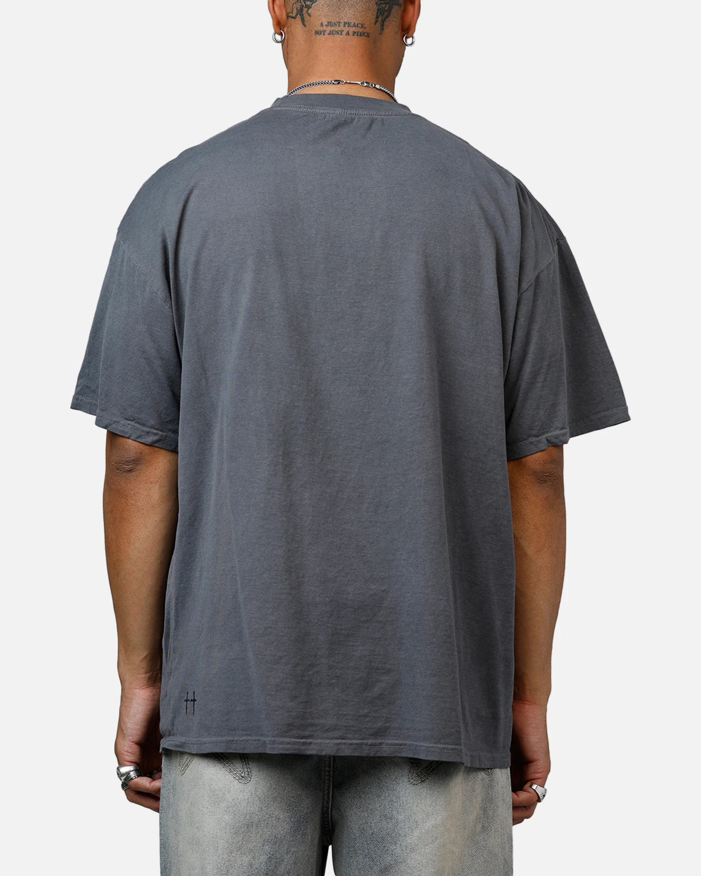 Saint Morta Black Doves Heavyweight T-Shirt Washed Charcoal - Image 2