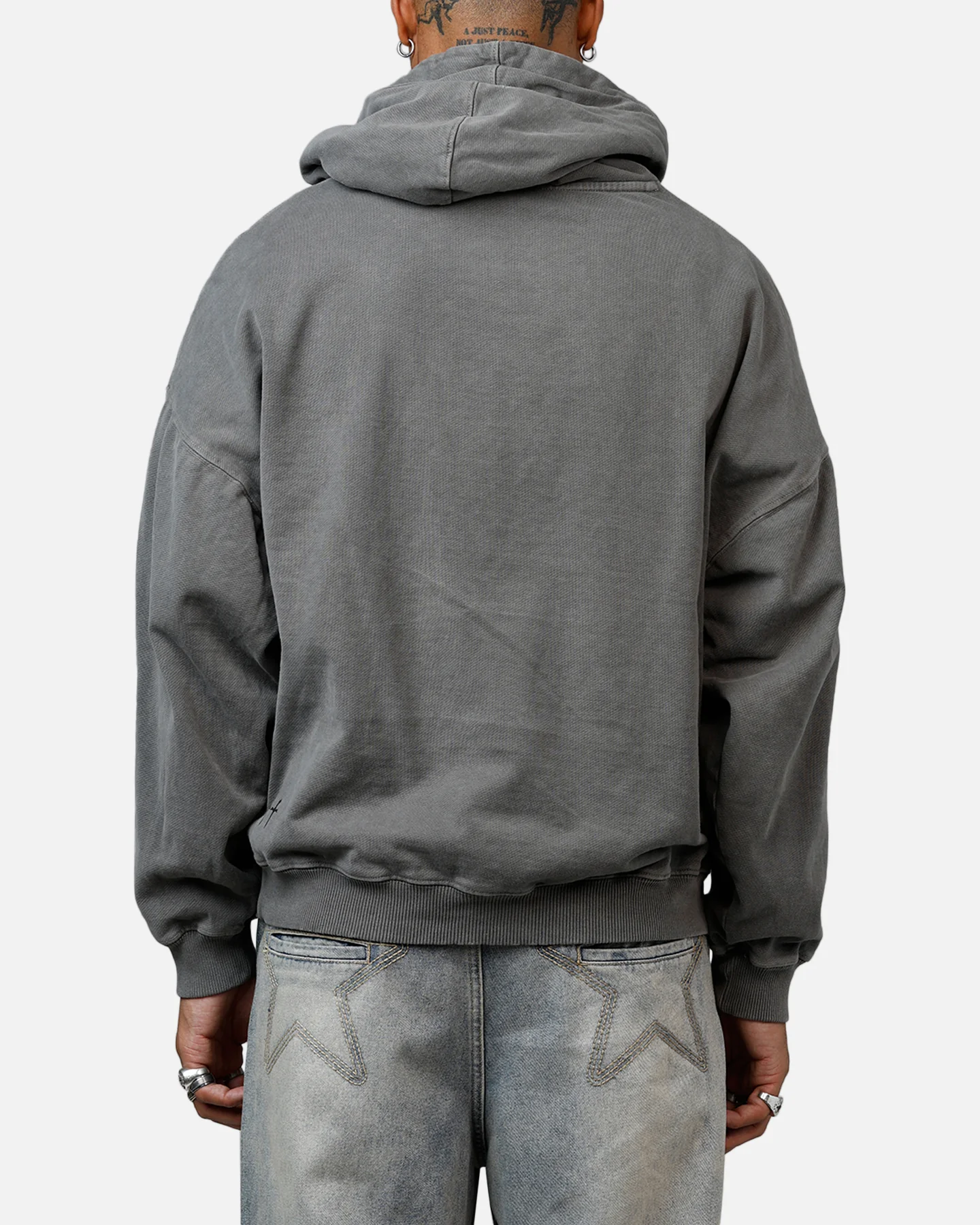 Saint Morta Black Doves Premium Hoodie Washed Charcoal - Image 2