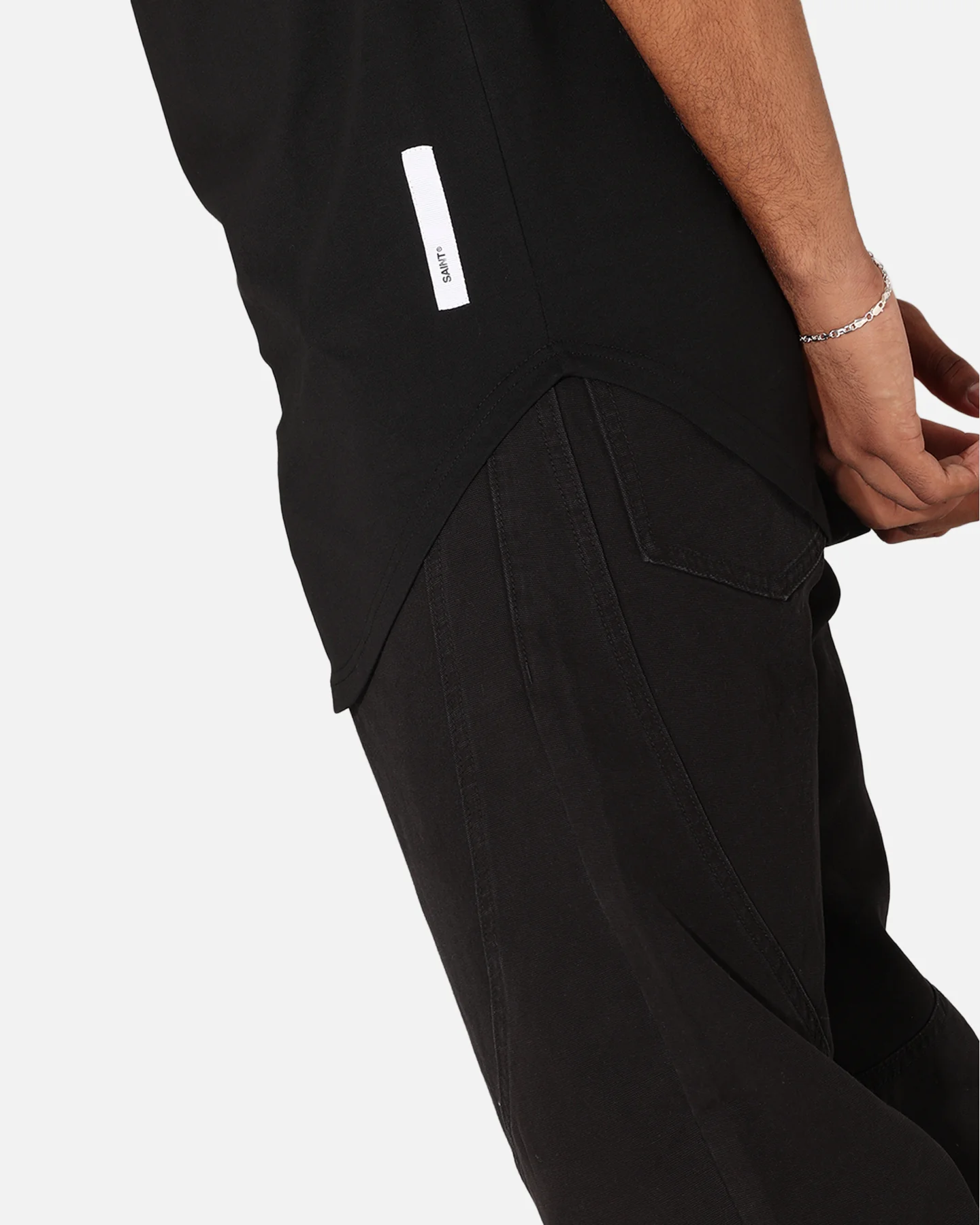 Saint Morta Cambronne El Duplo SS Tee Black/Black - Image 7