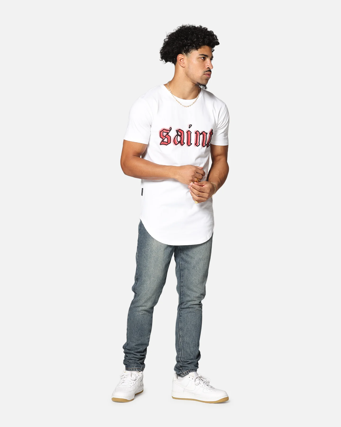 Saint Morta Cambronne El Duplo SS Tee White/Red - Image 2