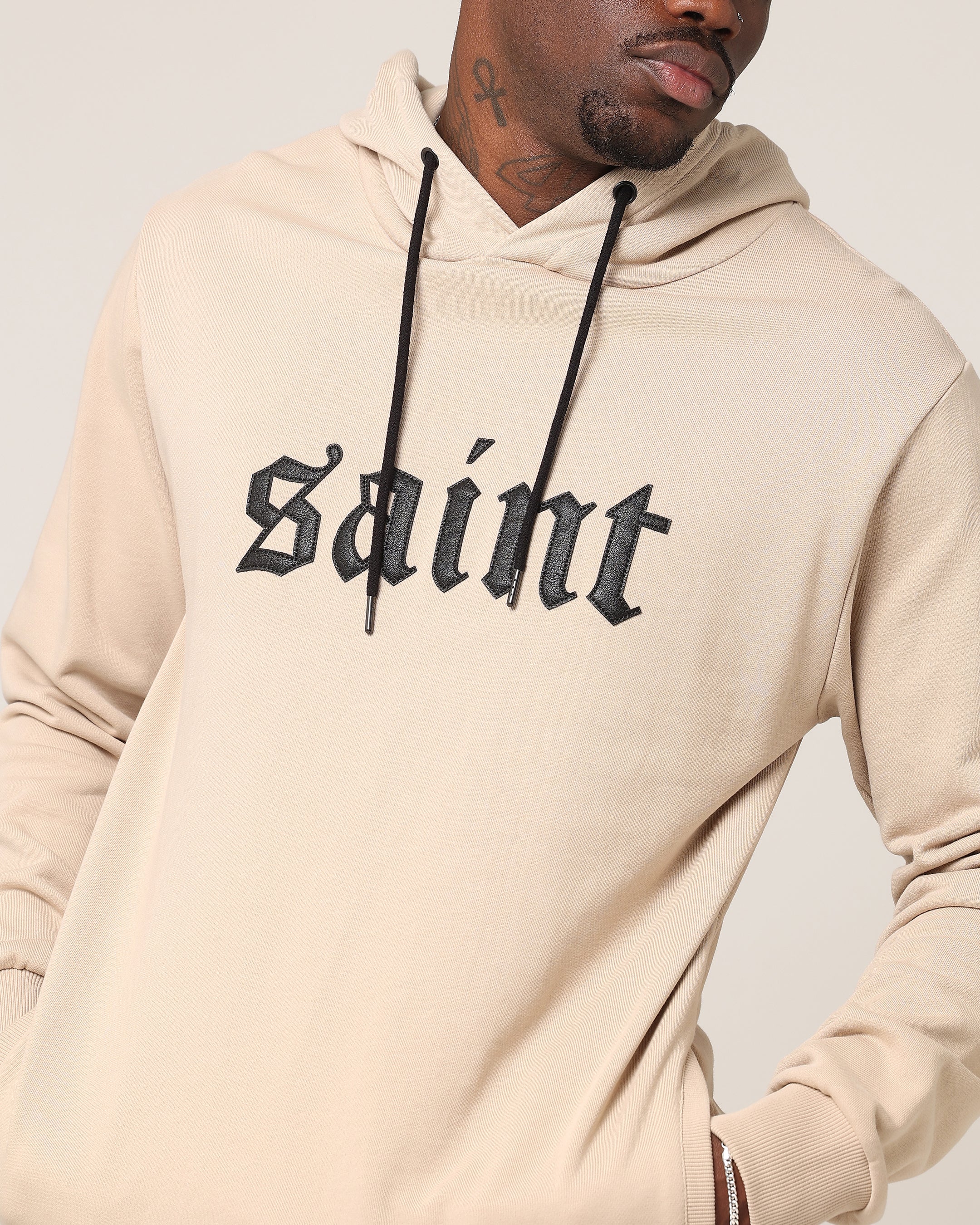 Saint Morta Cambronne Hoodie Stone/Black - Image 6