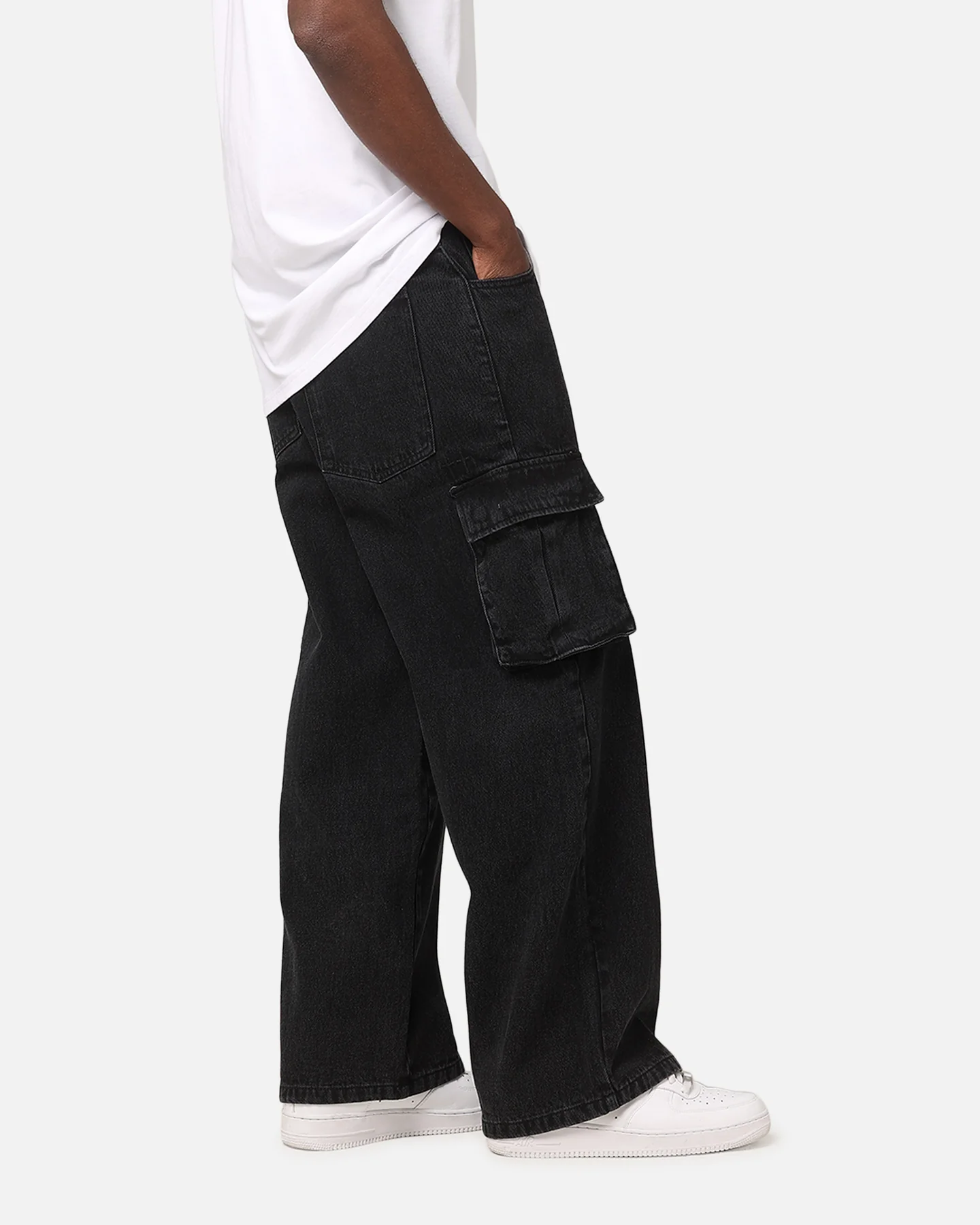 Saint Morta Cargo Jeans Black - Image 5