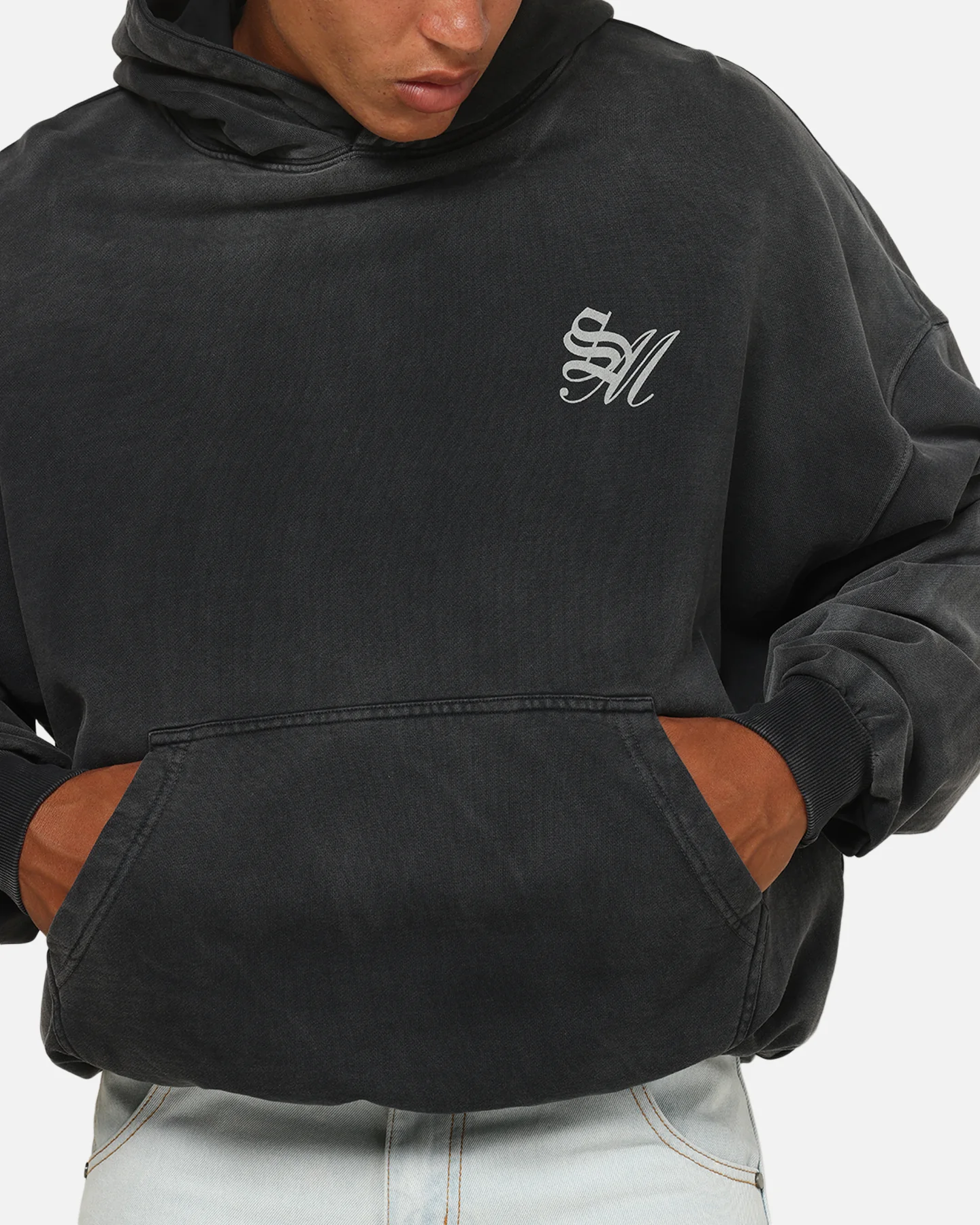 Saint Morta Celestial Boxy Hoodie Black Wash - Image 7
