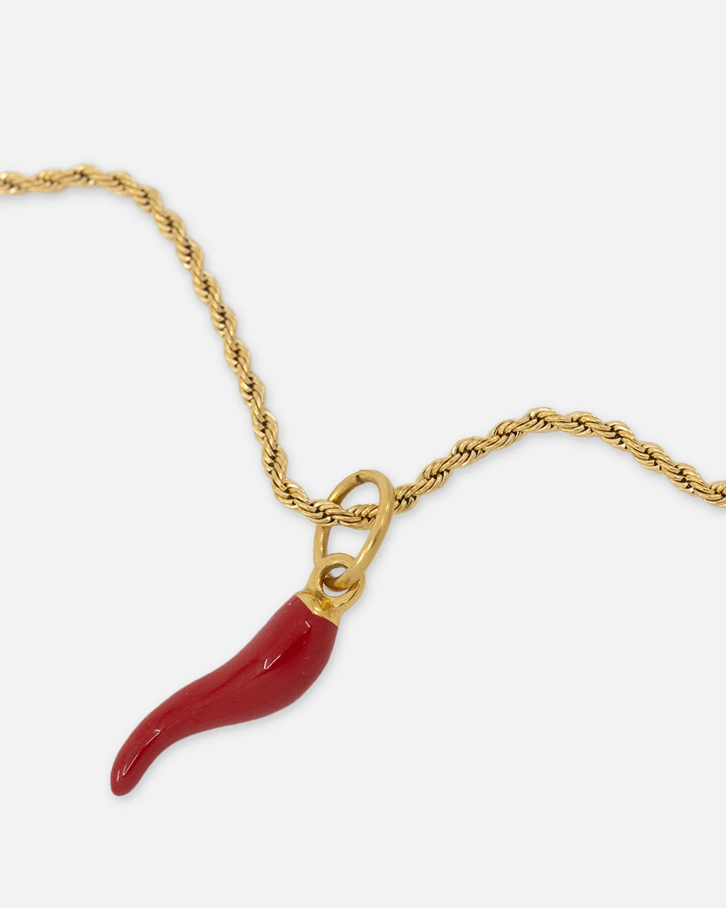 Saint Morta Chilli Rope Necklace Gold/Red - Image 3