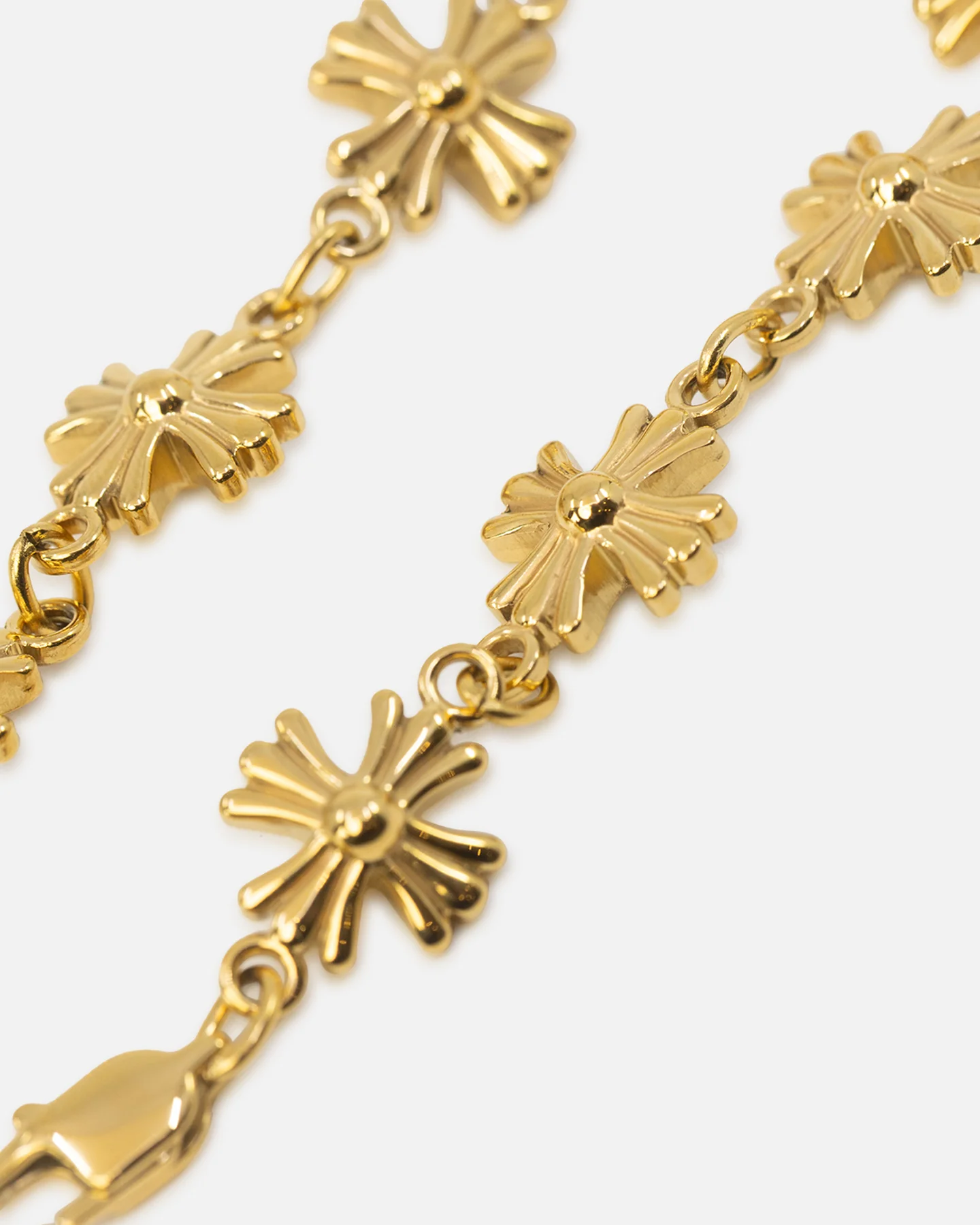 Saint Morta Chrome Cross Bracelet Gold - Image 4