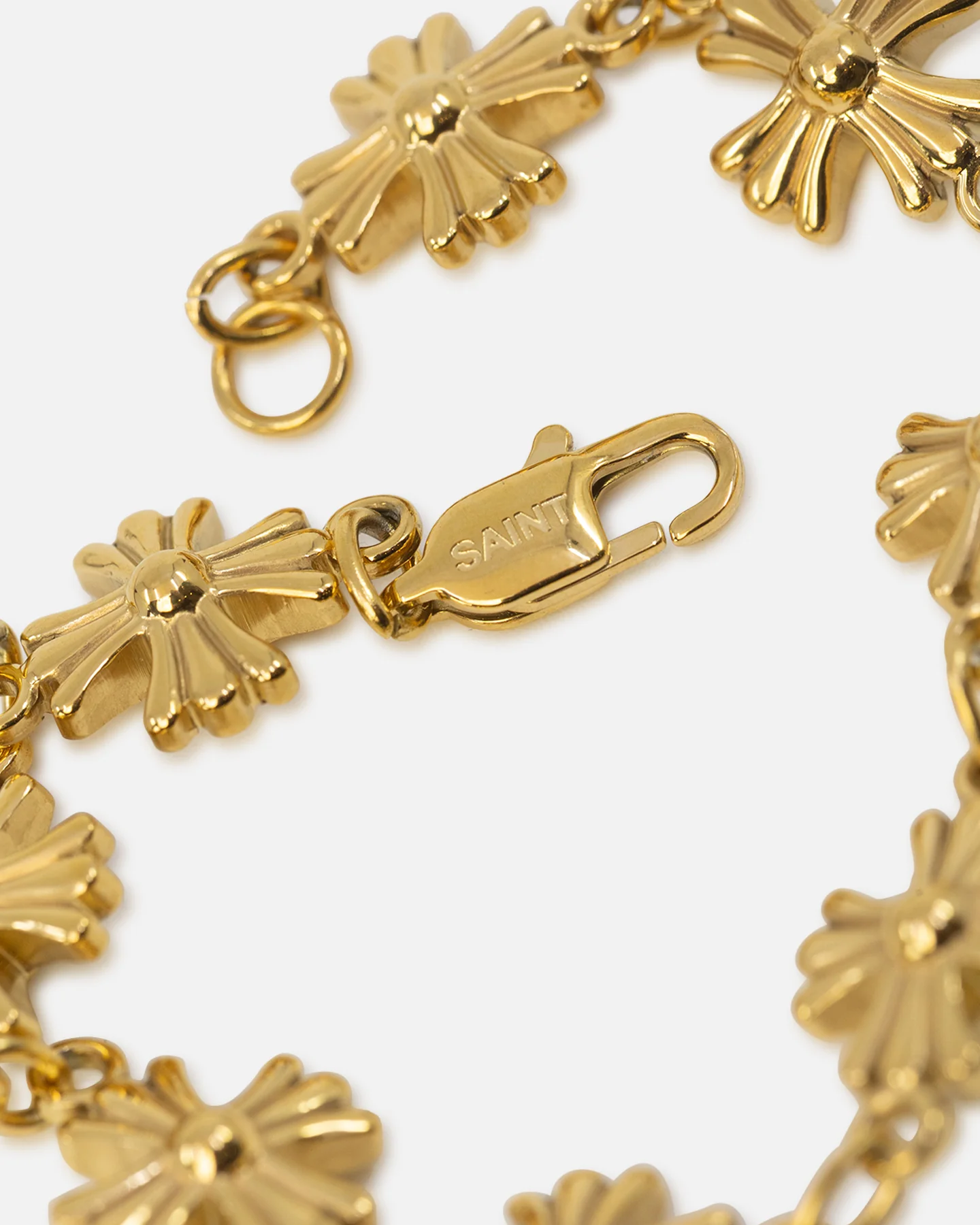 Saint Morta Chrome Cross Bracelet Gold - Image 5