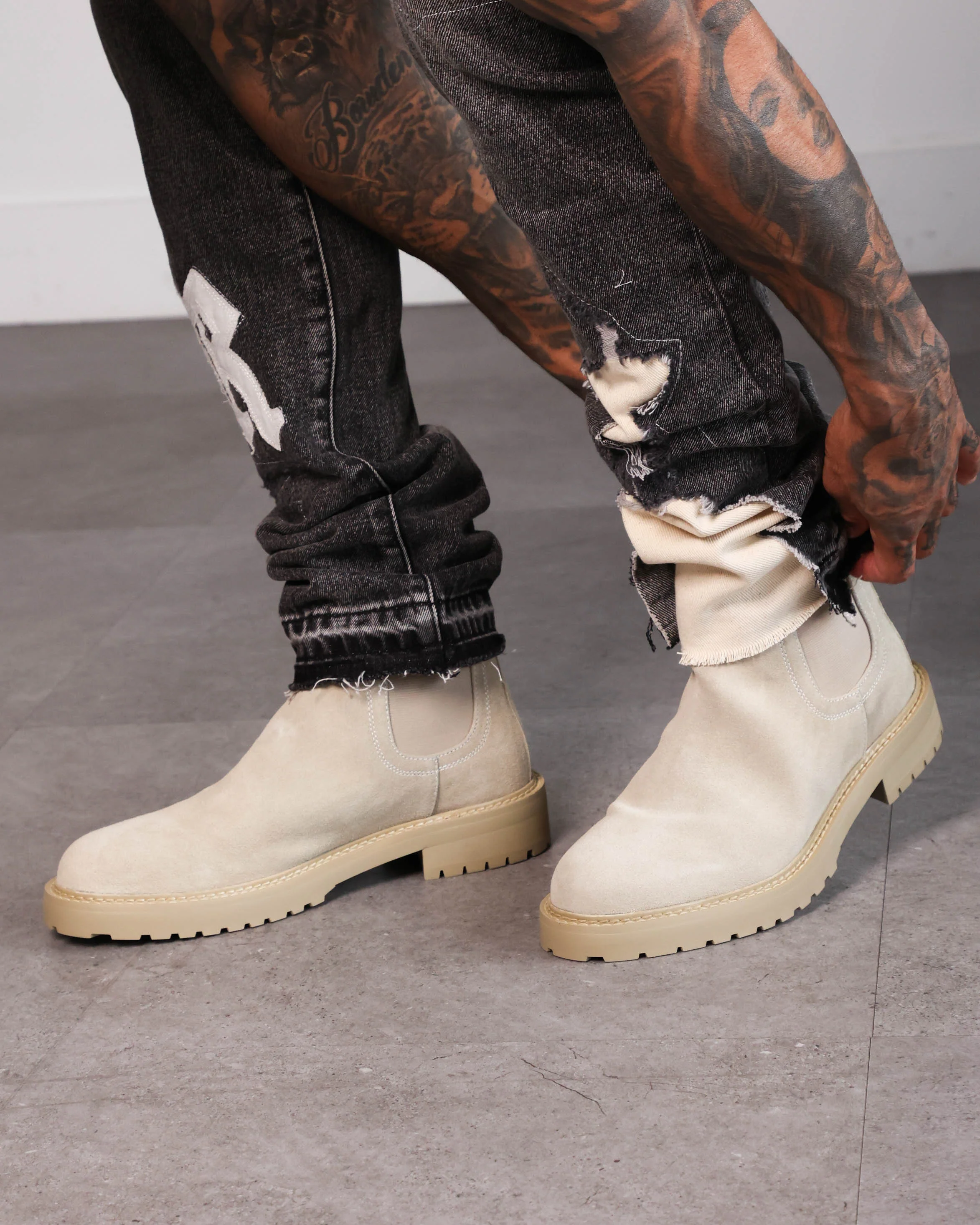 Saint Morta Chunky Chelsea Boot Light Stone