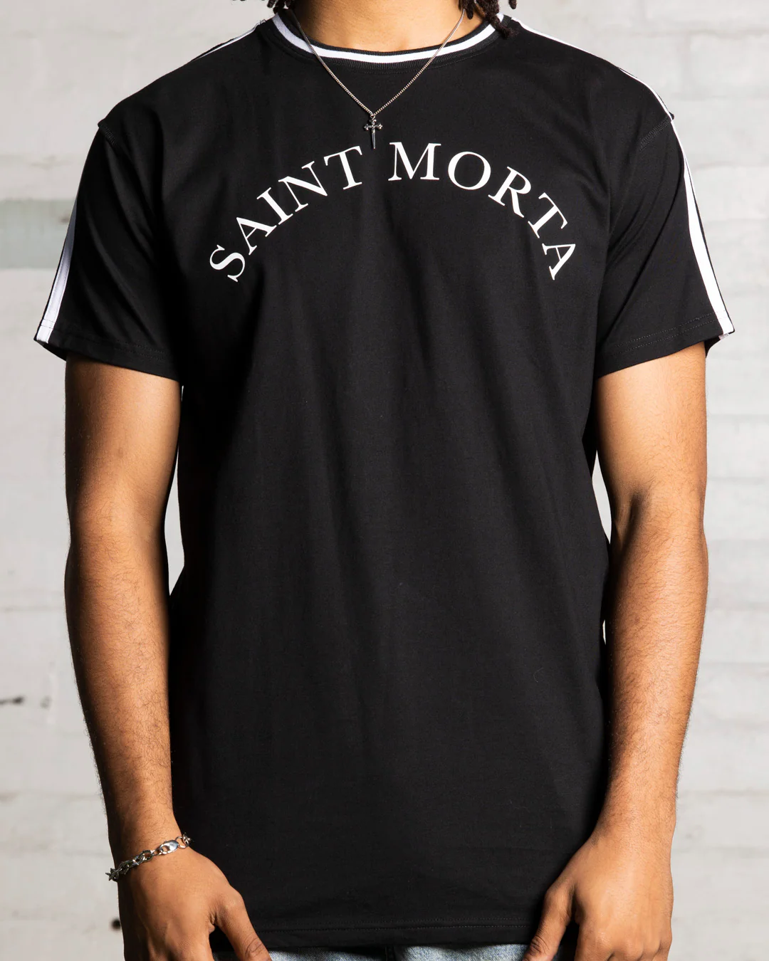 Saint Morta College Lafayette T-Shirt Black/White - Image 7