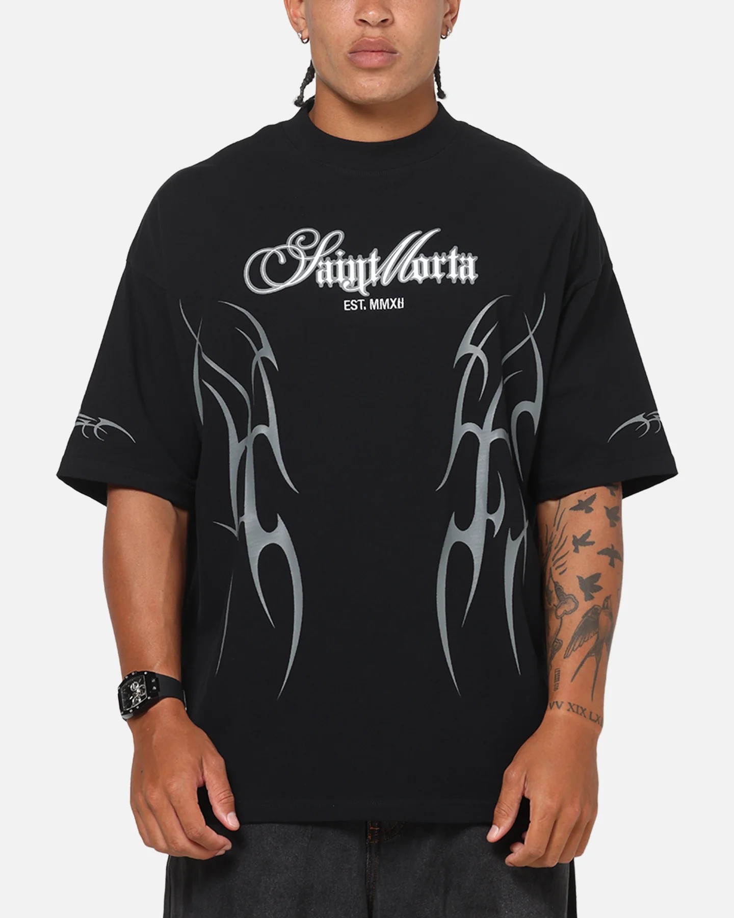 Saint Morta Consortium Boxy T-Shirt Black