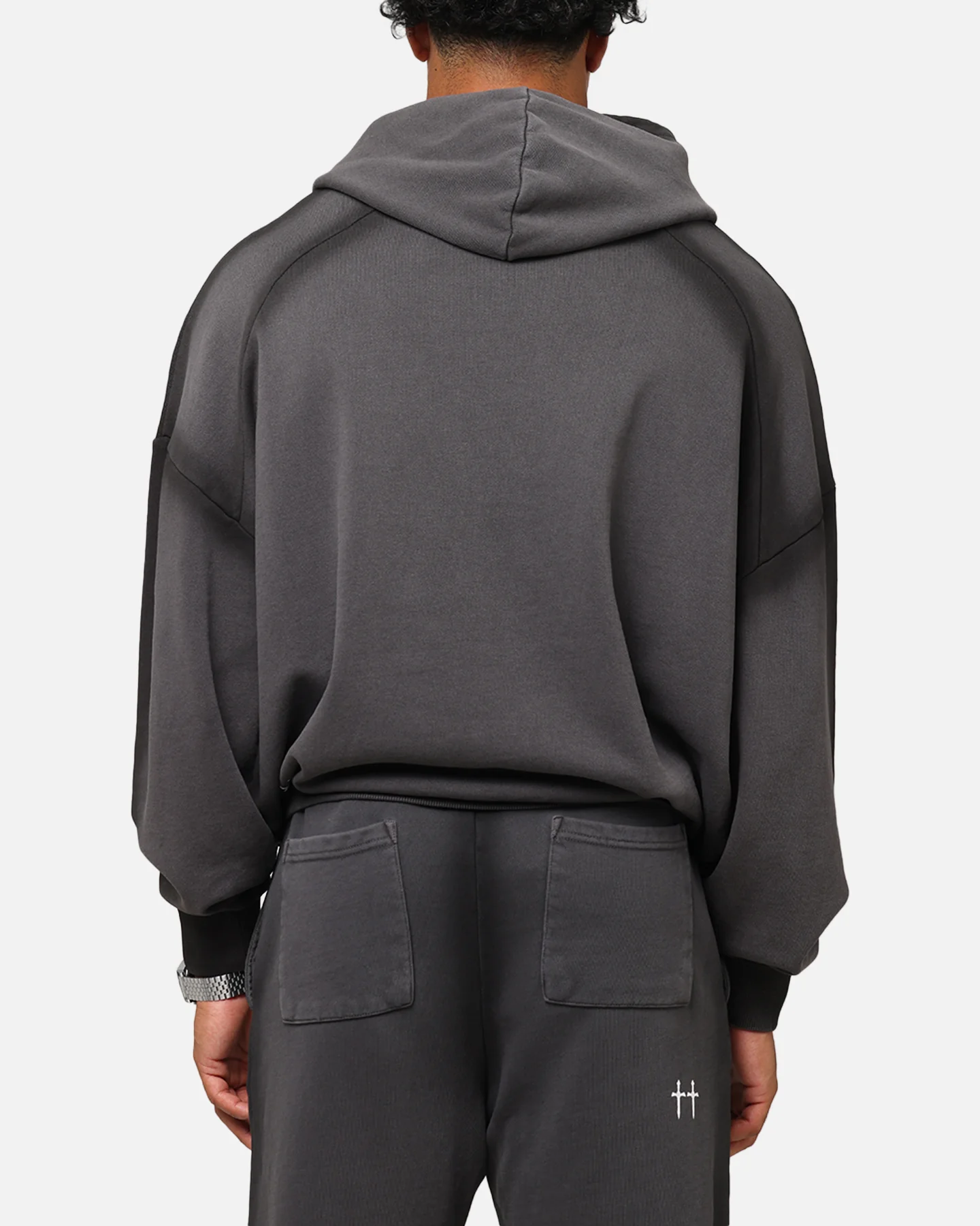 Saint Morta Contrast Wash Hoodie Black Wash - Image 2