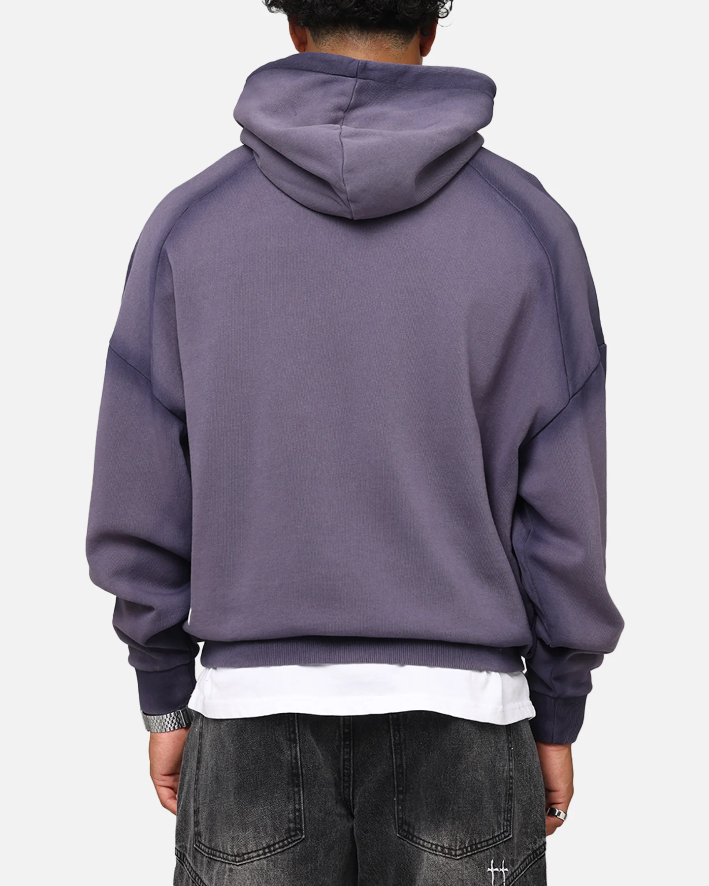 Saint Morta Contrast Wash Hoodie Purple - Image 3