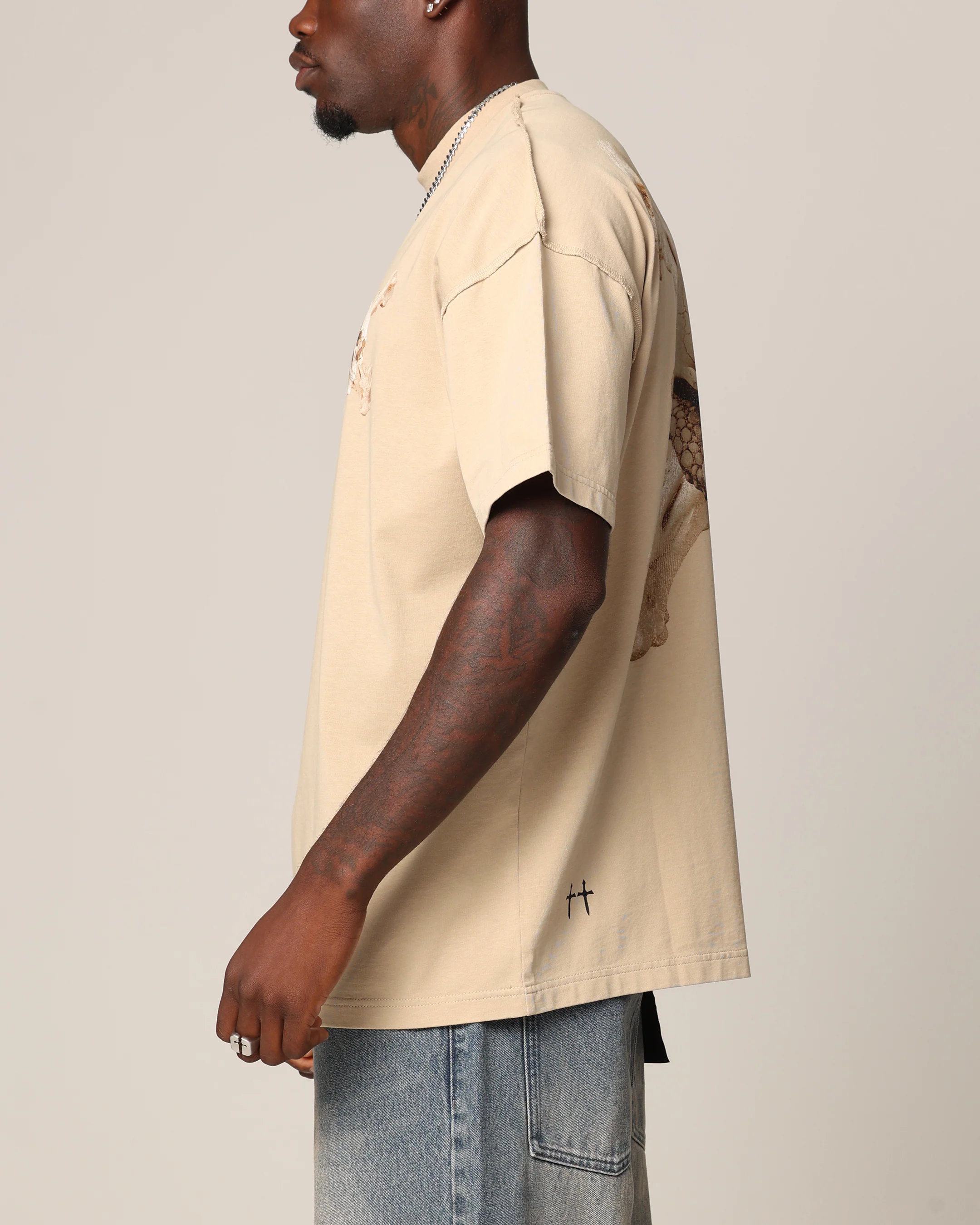 Saint Morta Corpus Boxy T-Shirt Stone - Image 6