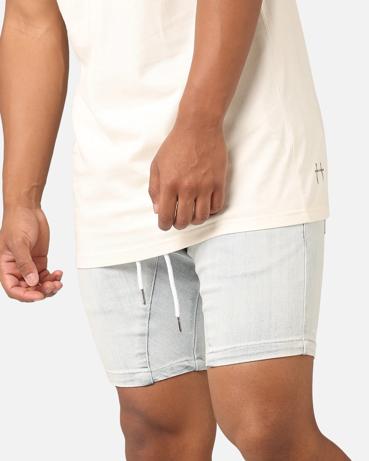 Saint Morta Correr Denim Shorts Light Blue - Image 3