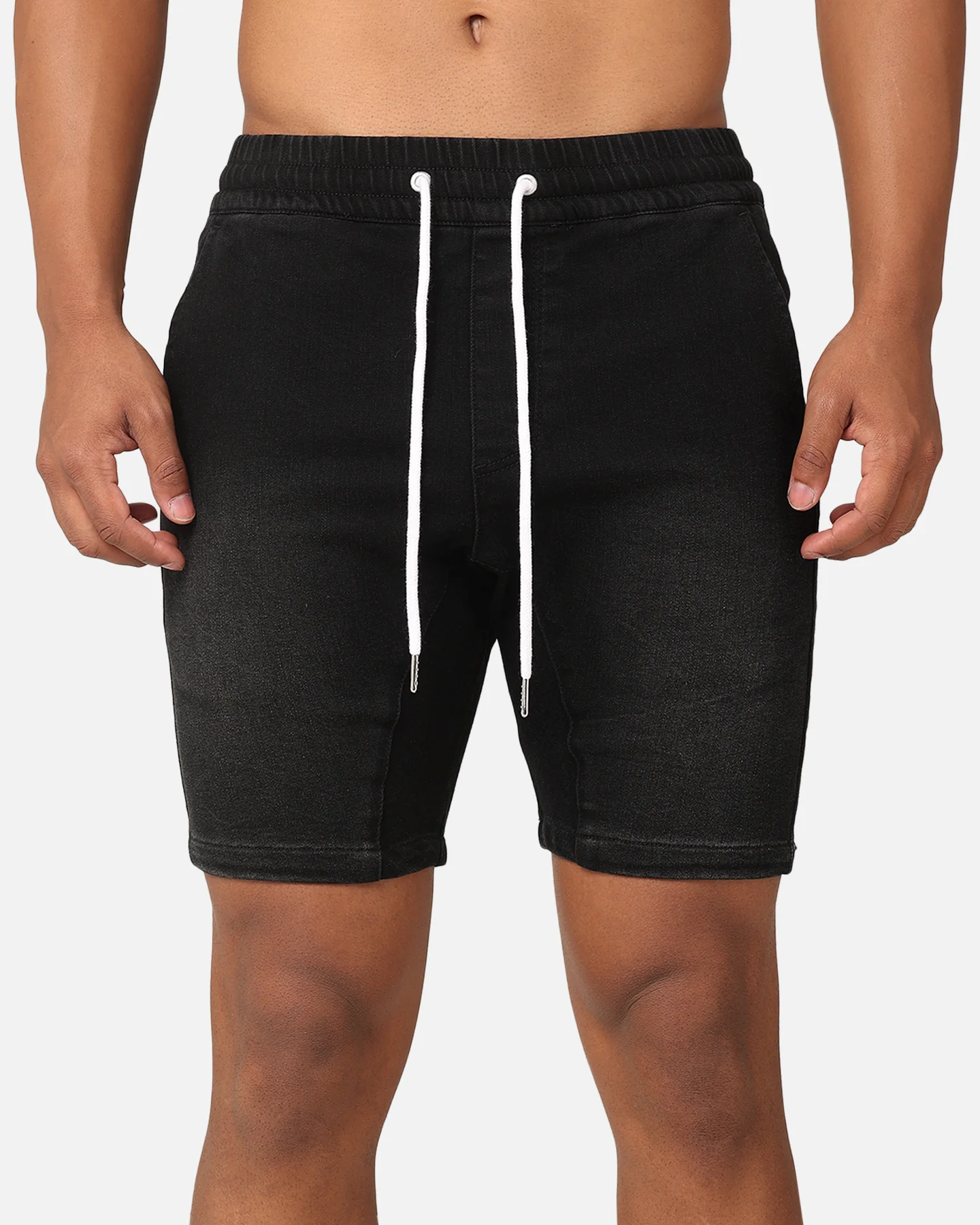 Saint Morta Correr Denim Shorts Washed Black - Image 7