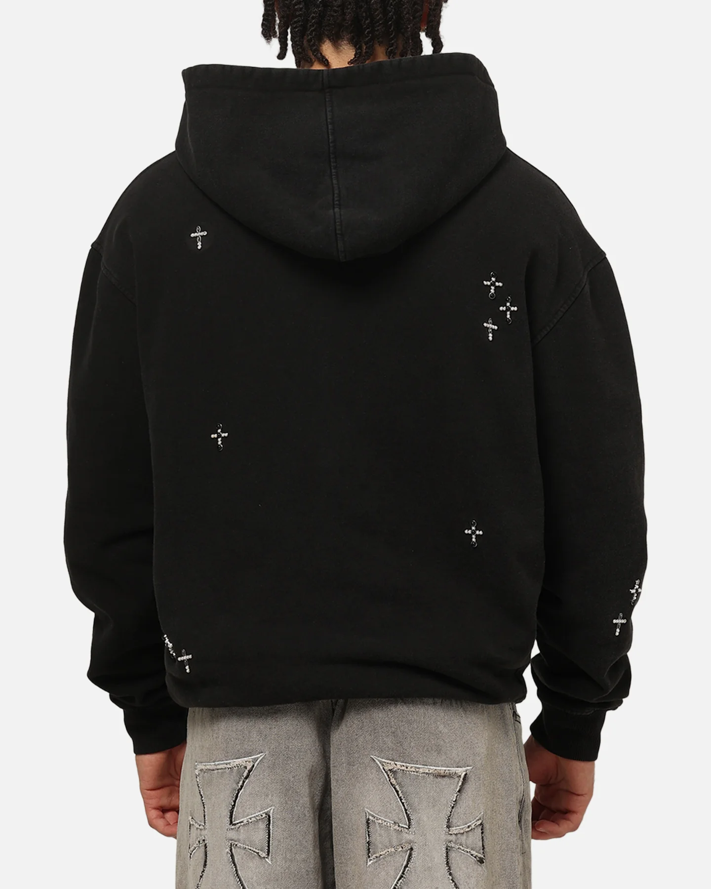 Saint Morta Credo Zip Hoodie Black Wash - Image 3