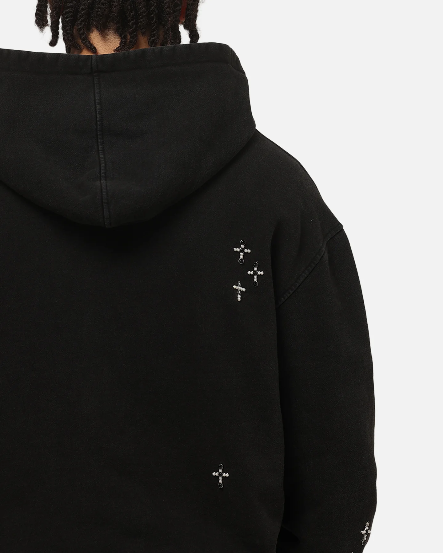 Saint Morta Credo Zip Hoodie Black Wash - Image 7
