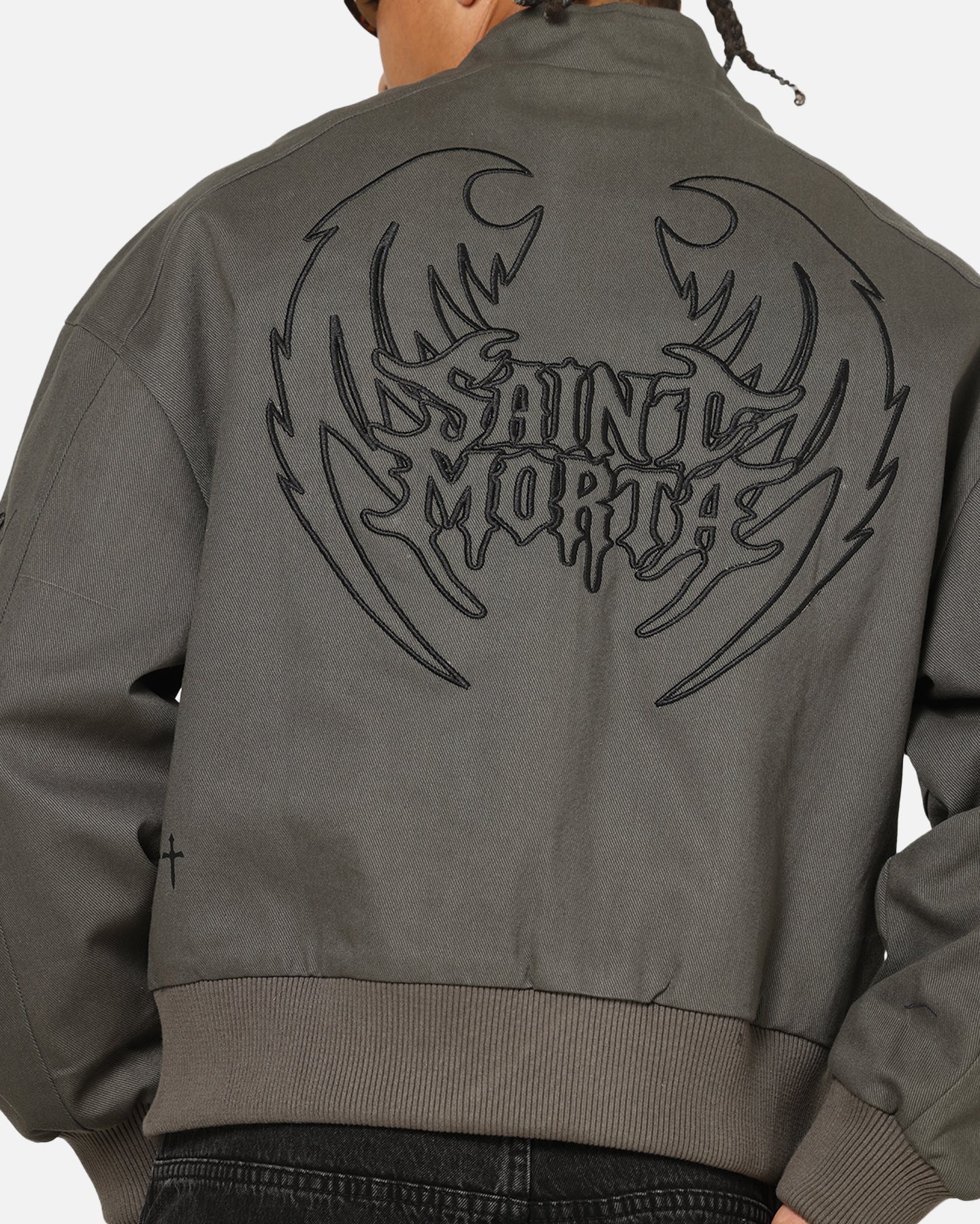 Saint Morta Crested Wing Jacket Aged Grey - Image 8