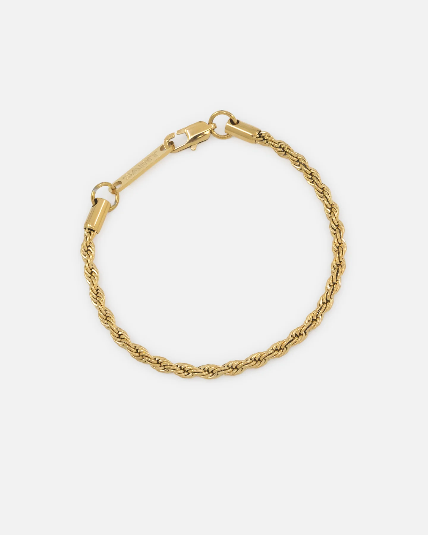 Saint Morta Cross Pendant Rope Chain & Bracelet Bundle Gold - Image 3