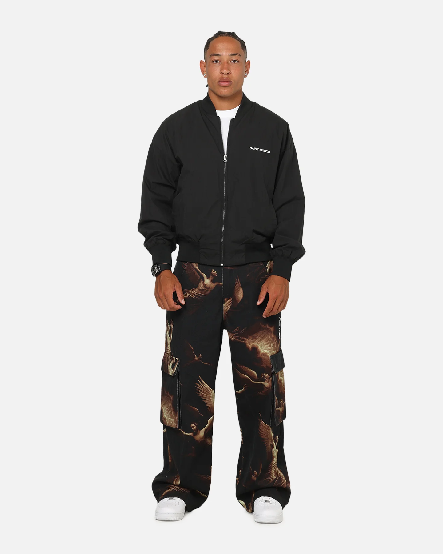 Saint Morta Crossbearer Bomber Jacket Black - Image 4