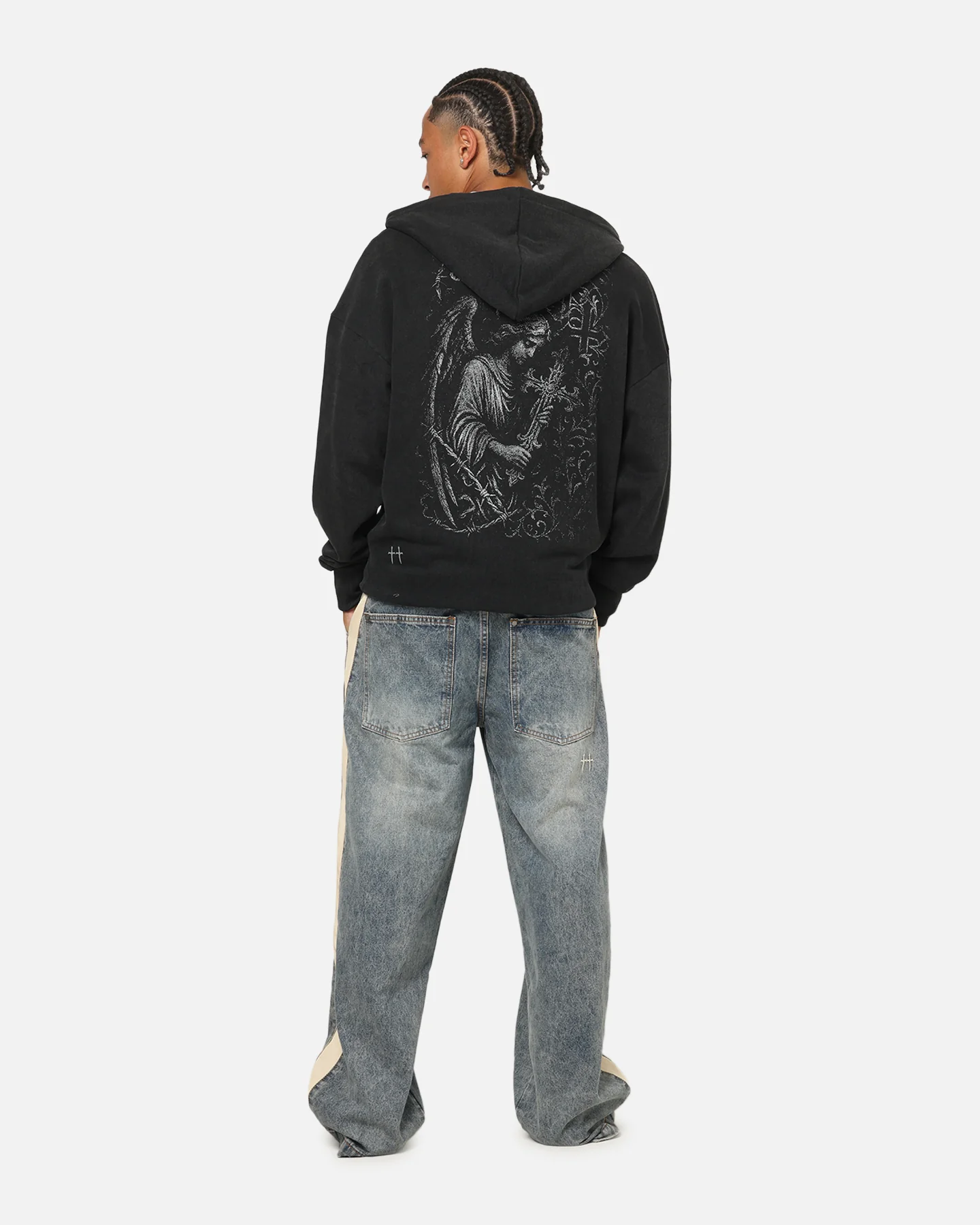 Saint Morta Crossbearer Zip Hoodie Black - Image 3