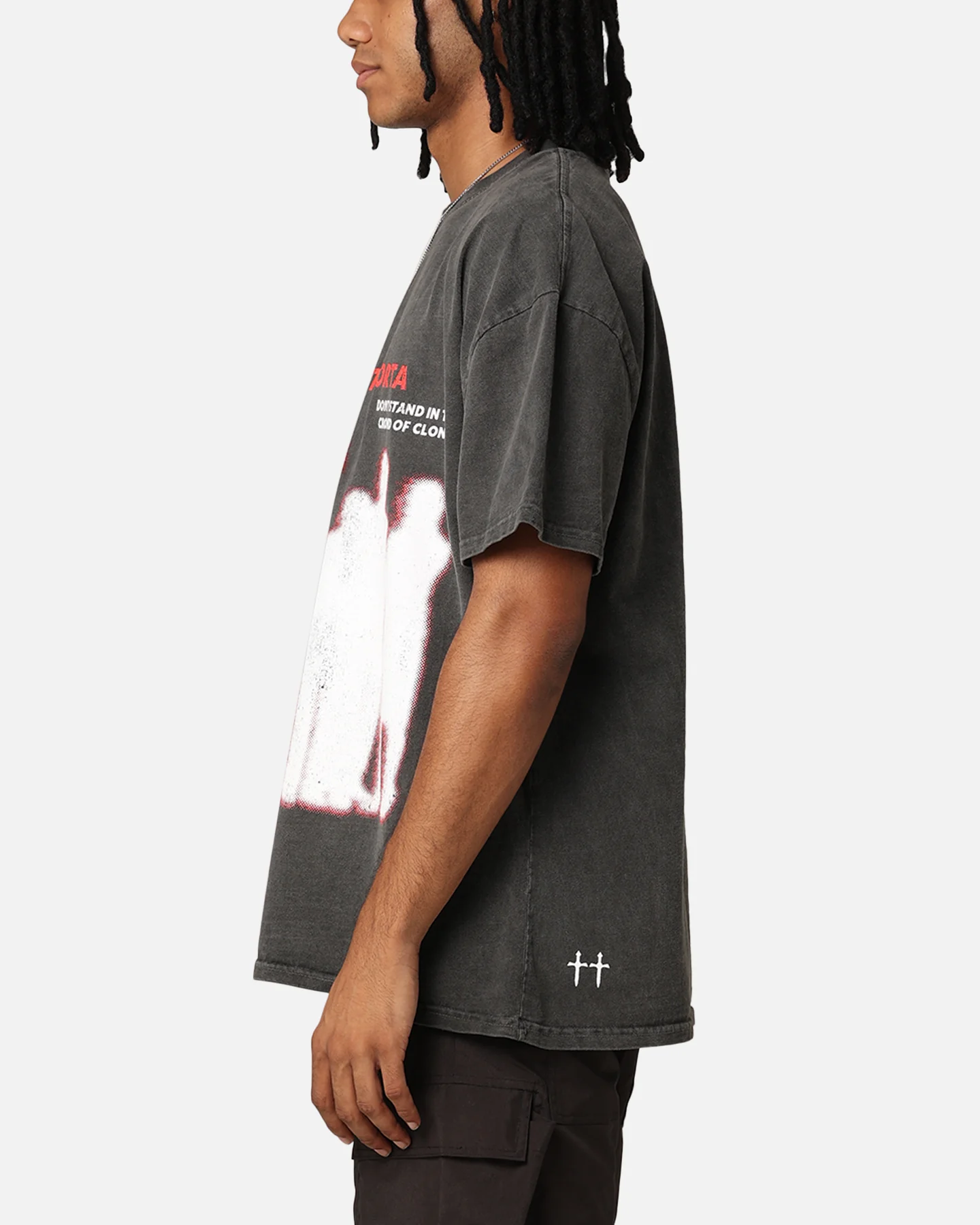 Saint Morta Crowd Of Clones T-Shirt Black Wash - Image 5